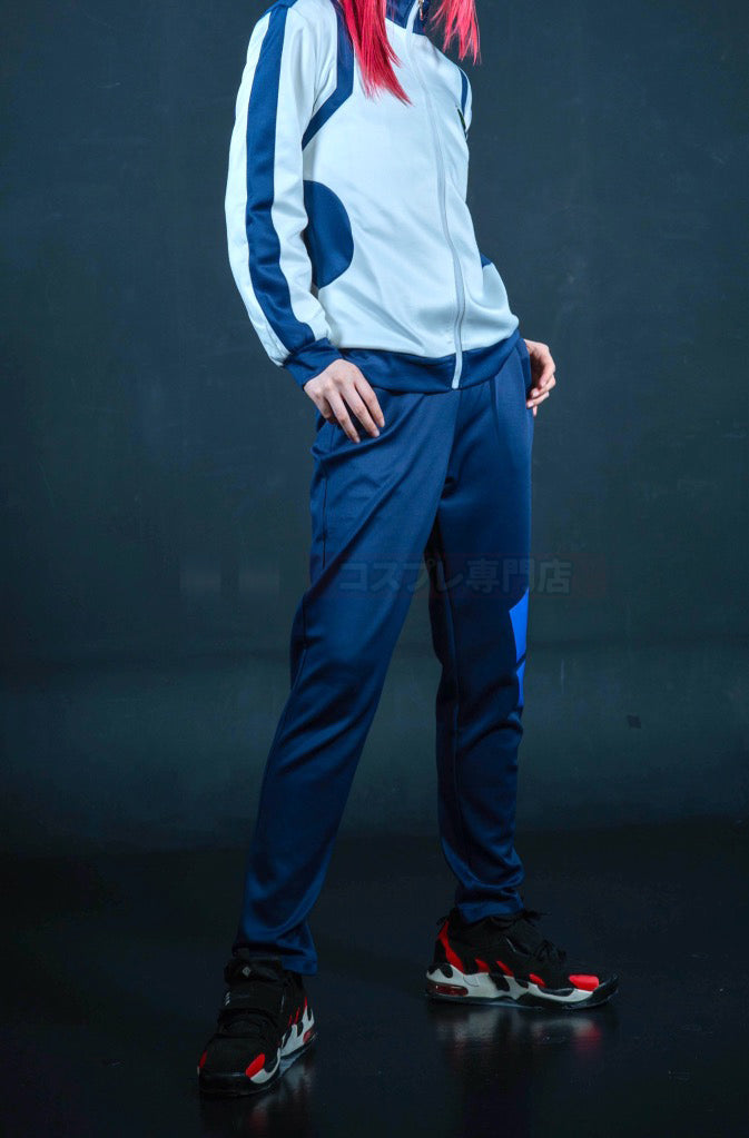 HOLOUN Blue Lock Anime Reo Nagi Bachira Isagi Chigir Cosplay Costume Full-Zip Pocket Sportswear Tracksuit Embroidery Hoodie
