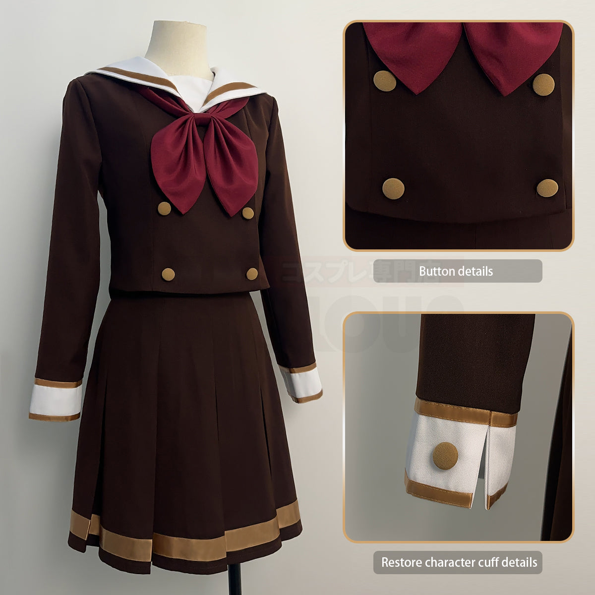 HOLOUN Sound Euphonium Anime Okame Kumiko Kato Hazuki Kawashima Cosplay Costume School Uniform JK Skirt Bow Tie Daily Wearing