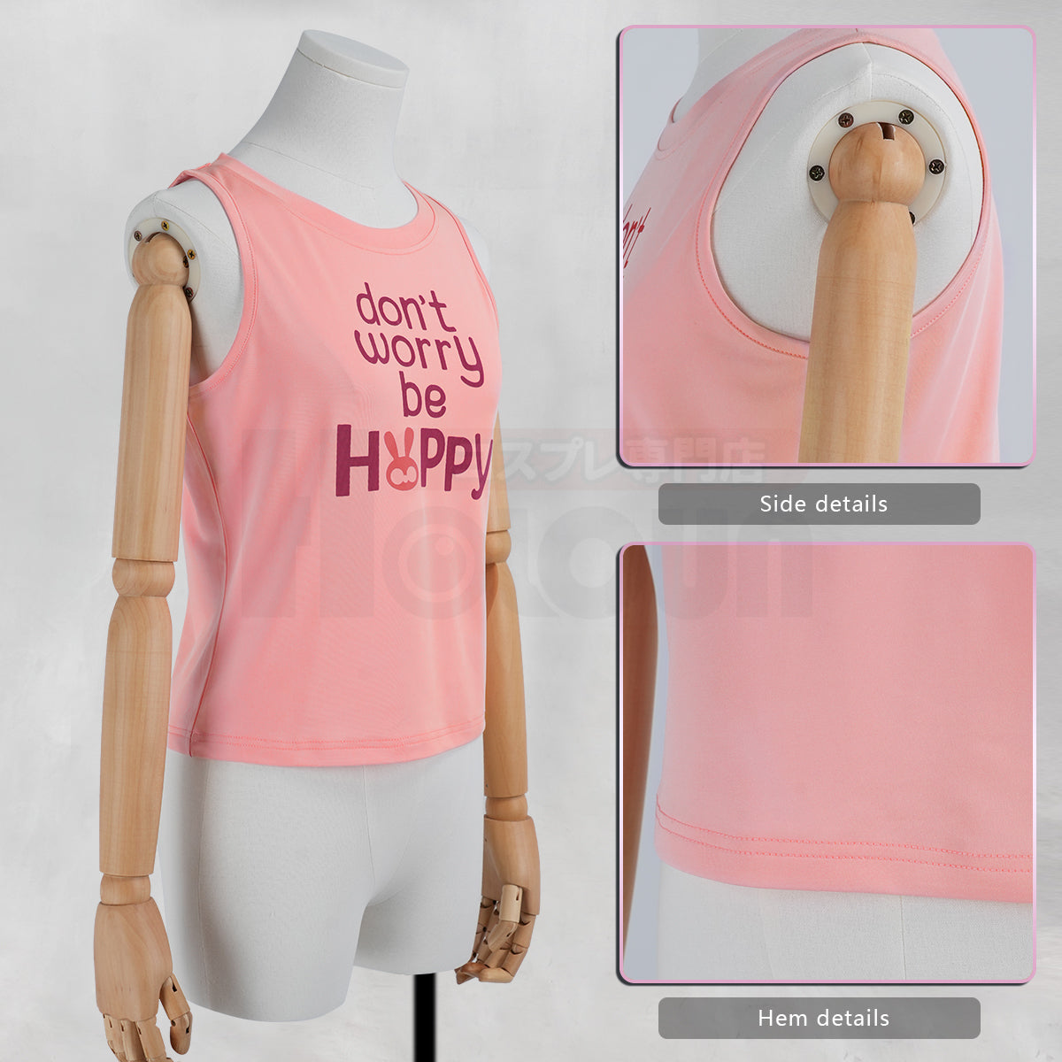 HOLOUN Zoo Movie Judith Hopps Cosplay Costume Vest Sleeveless T-shirt Halloween Christmas Convention Daily Wear