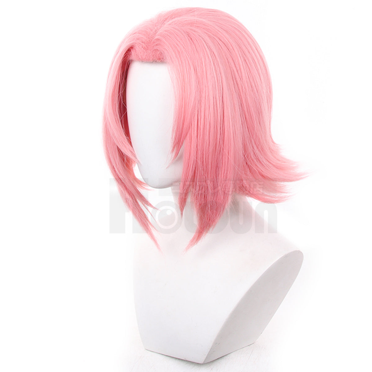 HOLOUN Anime Haruno Sakura Cosplay Wig Rose Net Synthetic Fiber Adjustable Size