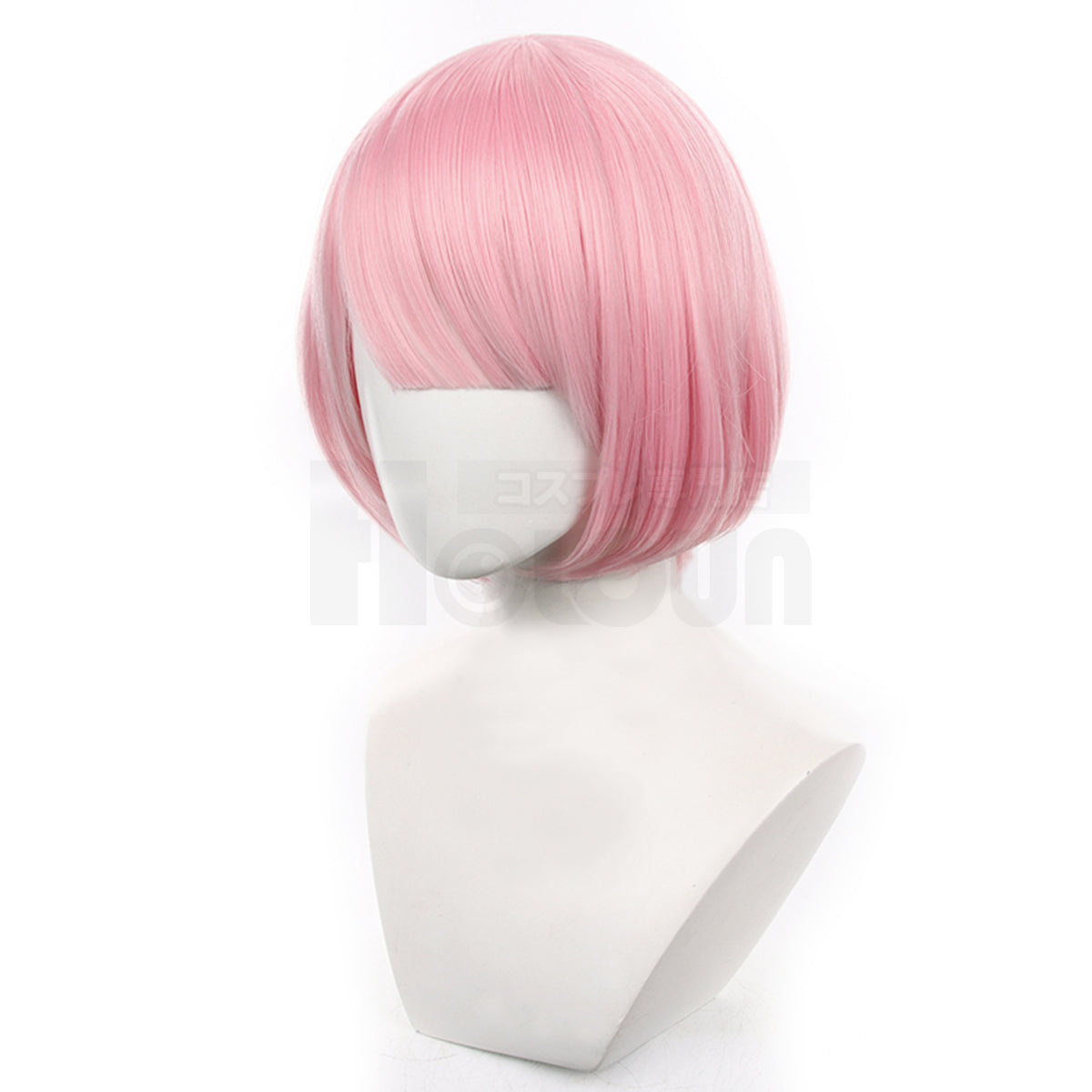 HOLOUN Re:Life In A Different World From Zero Anime Ram Cosplay Wig Rose Net Synthetic Fiber Adjustable Size Heat Resistant