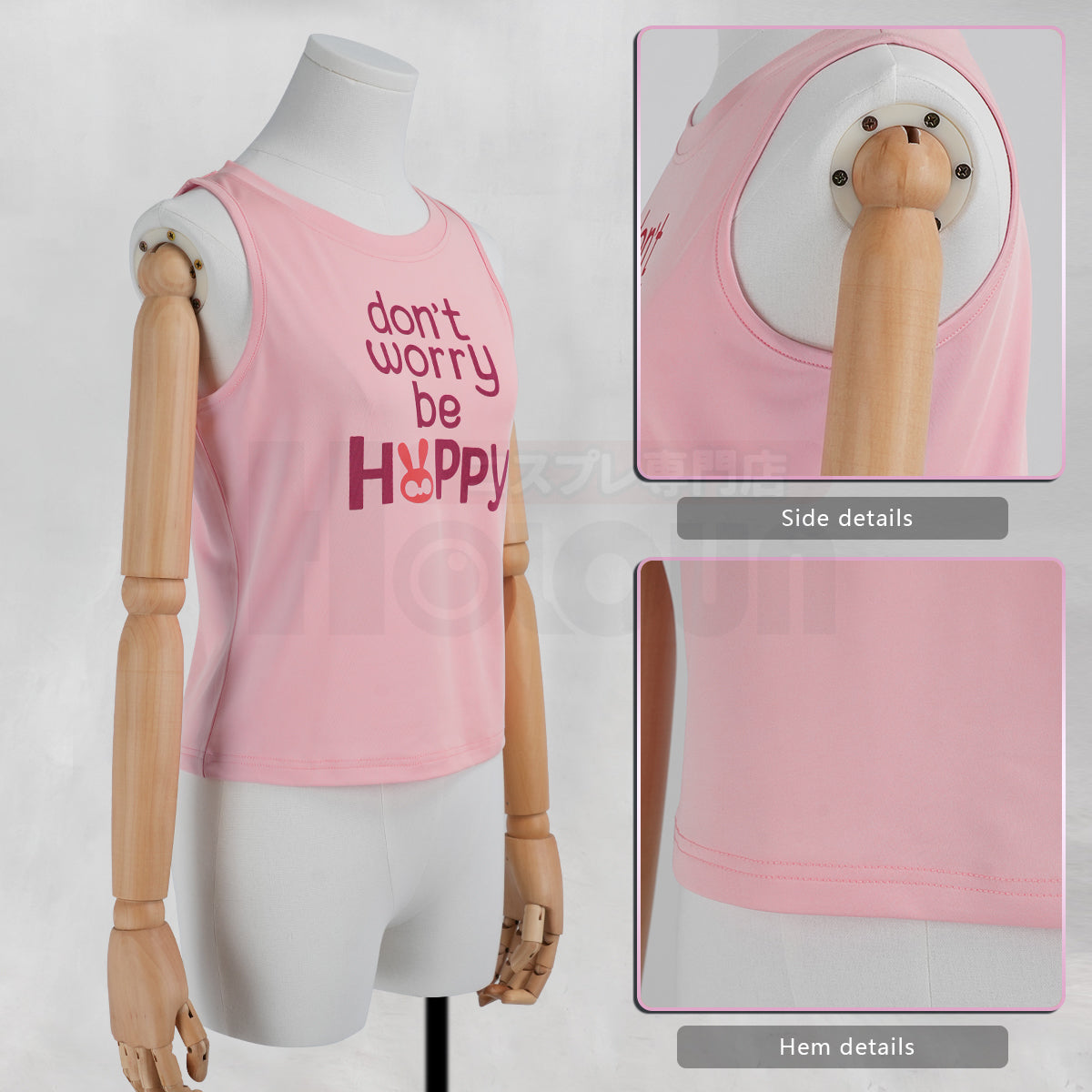 HOLOUN Zoo Movie Judith Hopps Cosplay Costume Vest Sleeveless T-shirt Halloween Christmas Convention Daily Wear