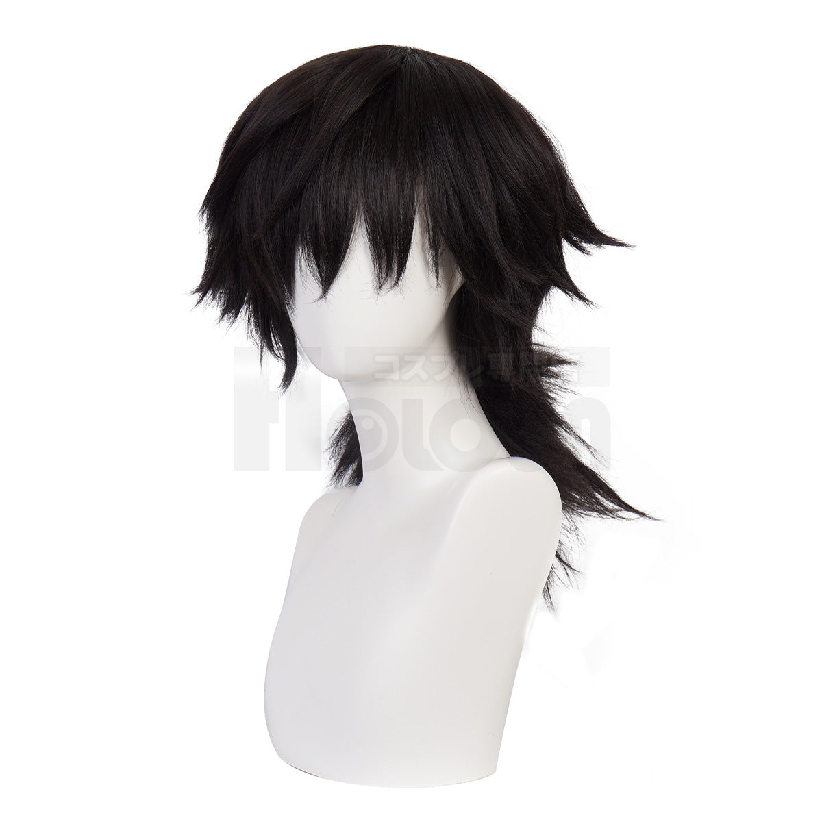 HOLOUN Anime Tomioka Giyuu Cosplay Wig Rose Net Synthetic Fiber Adjustable Size Heat Resistant Cap Comb Halloween Cos