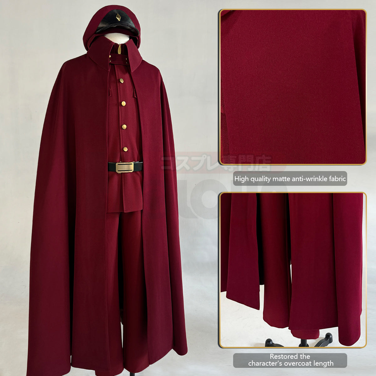 HOLOUN Bungo Anime Suehiro Tetchou Okura Teruko Jouno Saigiku Cosplay Costume Wig Oversize Lining Cloak Jacket Pants Halloween