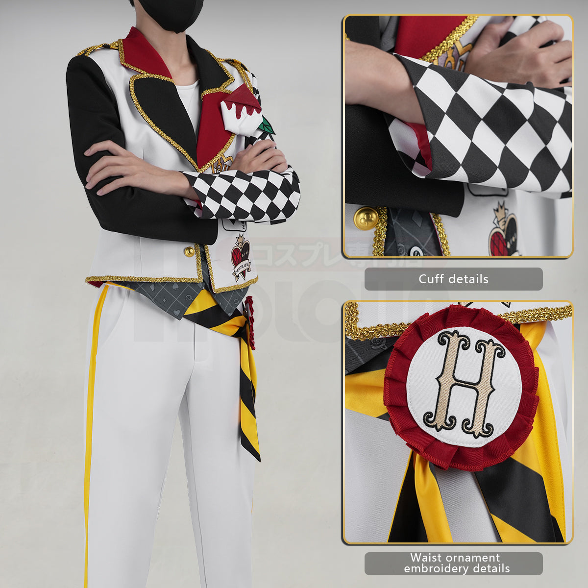 Pre-sale HOLOUN Twisted Game ‌Heartslabyul Cosplay Costume Jacket Vest Shirt Pants Convention Halloween Christmas Gift