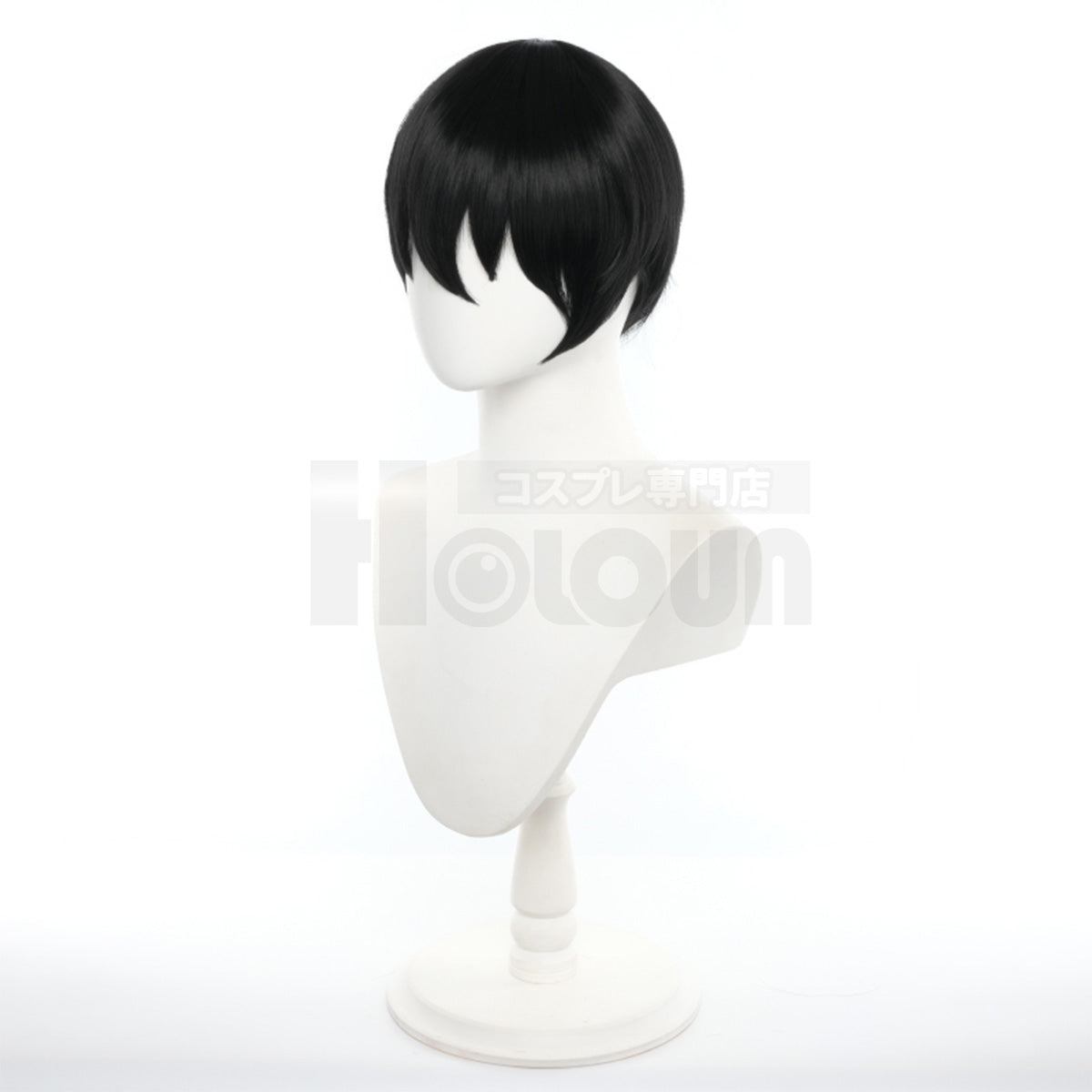 HOLOUN Ranma 1/2 Anime Ranma Saotome Cosplay Wig Black Rose Net Synthetic Fiber Adjustable Size Heat Resistant Comb Halloween