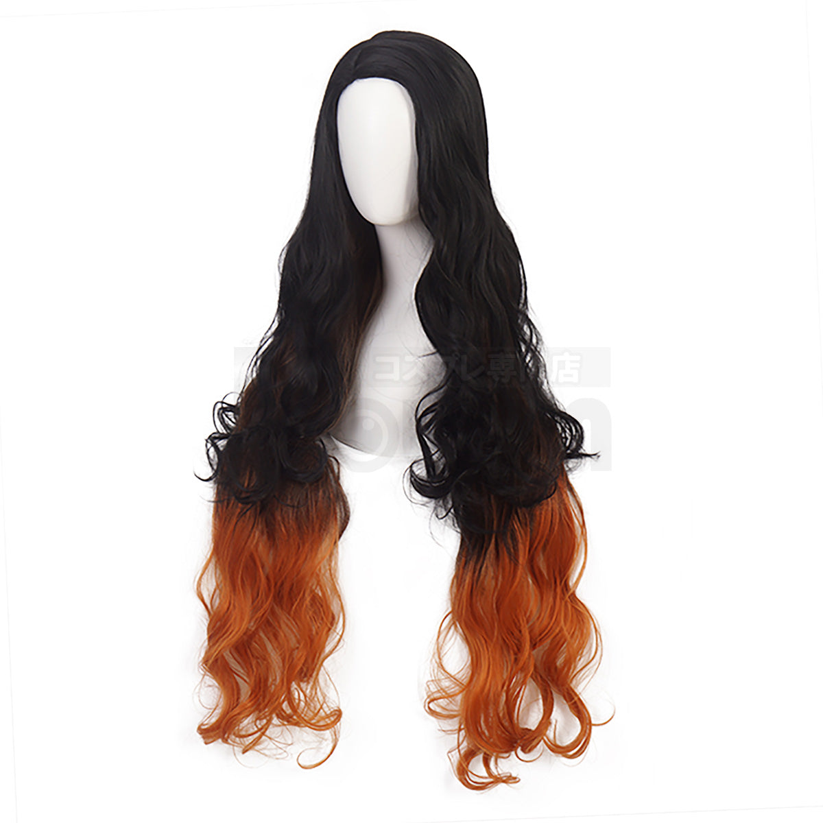 HOLOUN Anime Kamado Nezuko Cosplay Wig Rose Net Synthetic Fiber Adjustable Size Heat Resistant Cap Comb Halloween Cos Convention