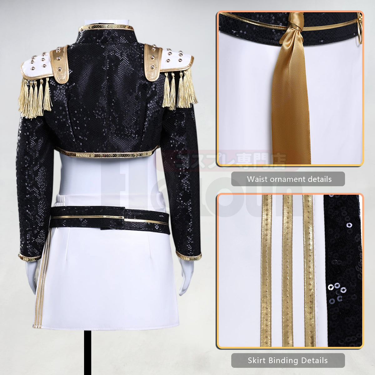 HOLOUN Anime Zoey Rumi Mira Kid Child Version Black Stage Cosplay Costume Jacket Shorts Skirt Halloween Christmas Convention