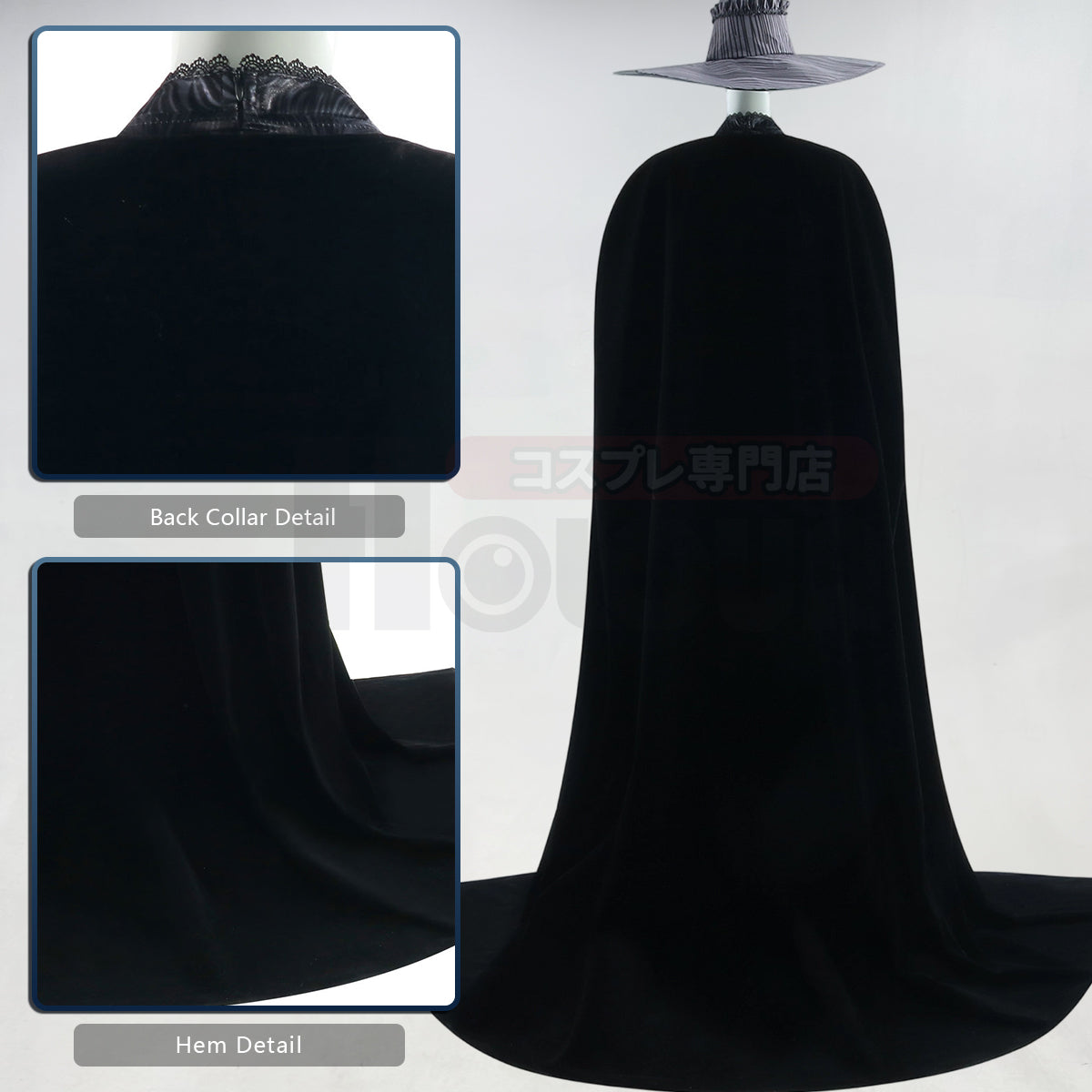 HOLOUN Film Elphaba Cosplay Costume Black Cape Dress Hat Stockings Animation Convention Halloween Christmas Gift