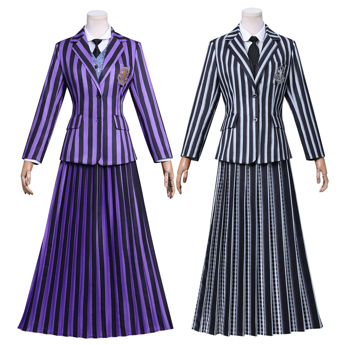 HOLOUN Enid Sinclai Bianca Barclay Cosplay Costume Striped School Uniform Skirt Sweater Embroidery Suit Halloween Christmas