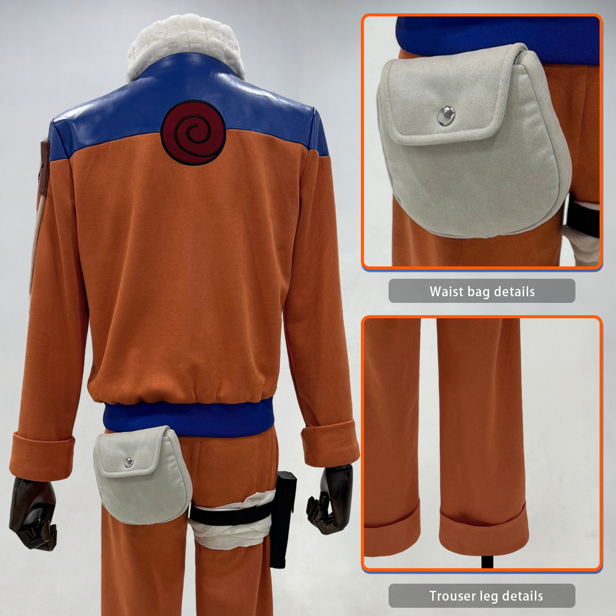 HOLOUN Anime Uzumaki Cosplay Costume Teenager Period Jacket Pants Bag Cos Convention Gift Unisex Adult Version