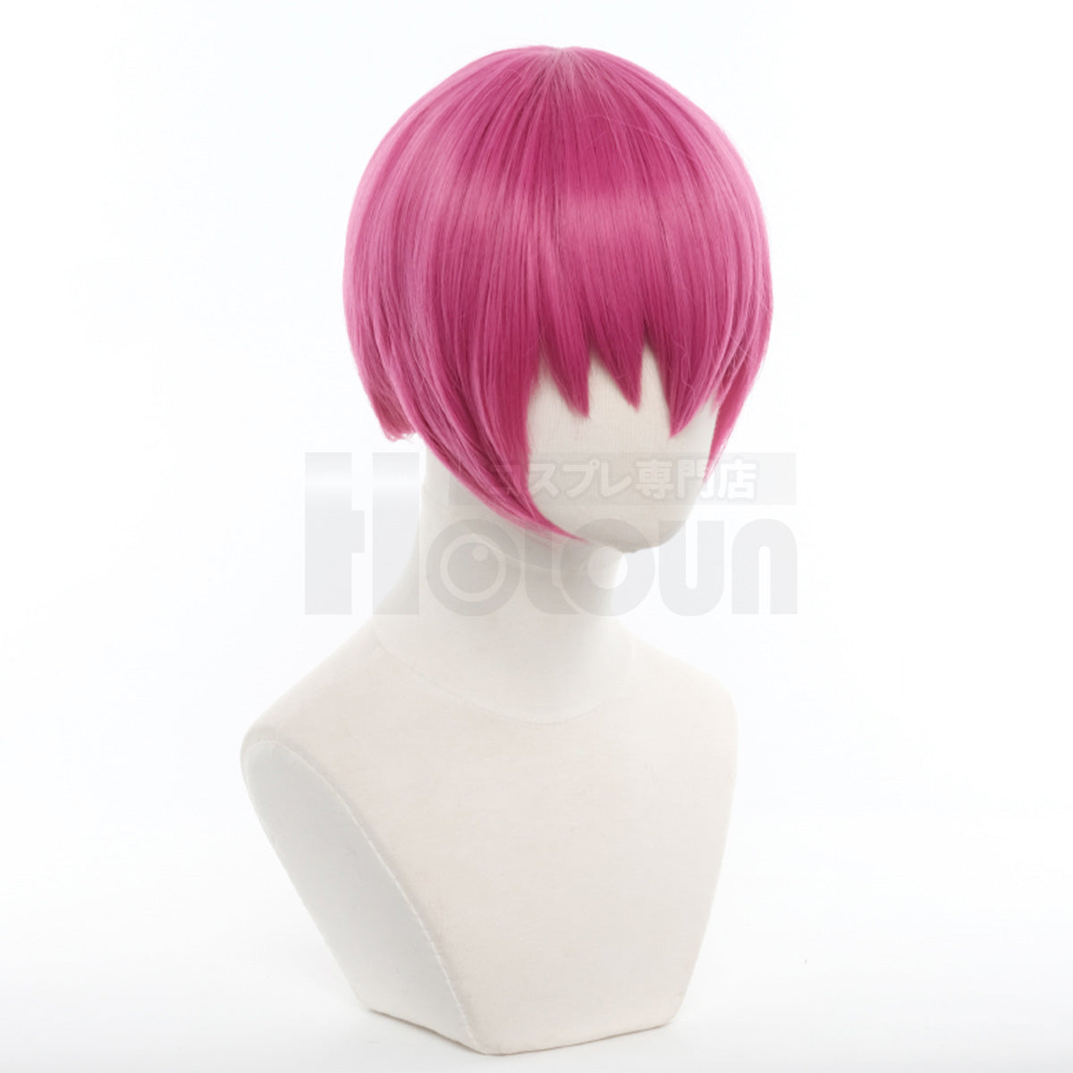 HOLOUN Ranma 1/2 Anime Ranma Saotome Cosplay Wig Rose-red Rose Net Synthetic Fiber Adjustable Size Heat Resistant Female