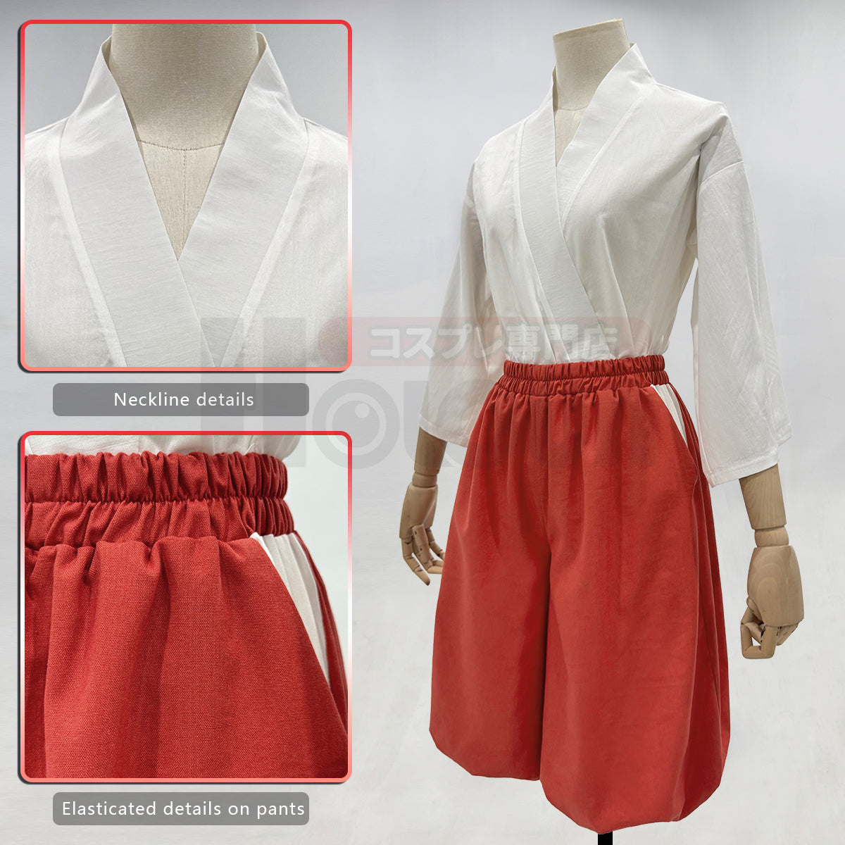 Pre-sale HOLOUN Spirited Anime Chihiro Ogino Sen Cosplay Costume Top Shorts Adult Version Cos Convention Halloween Christmas