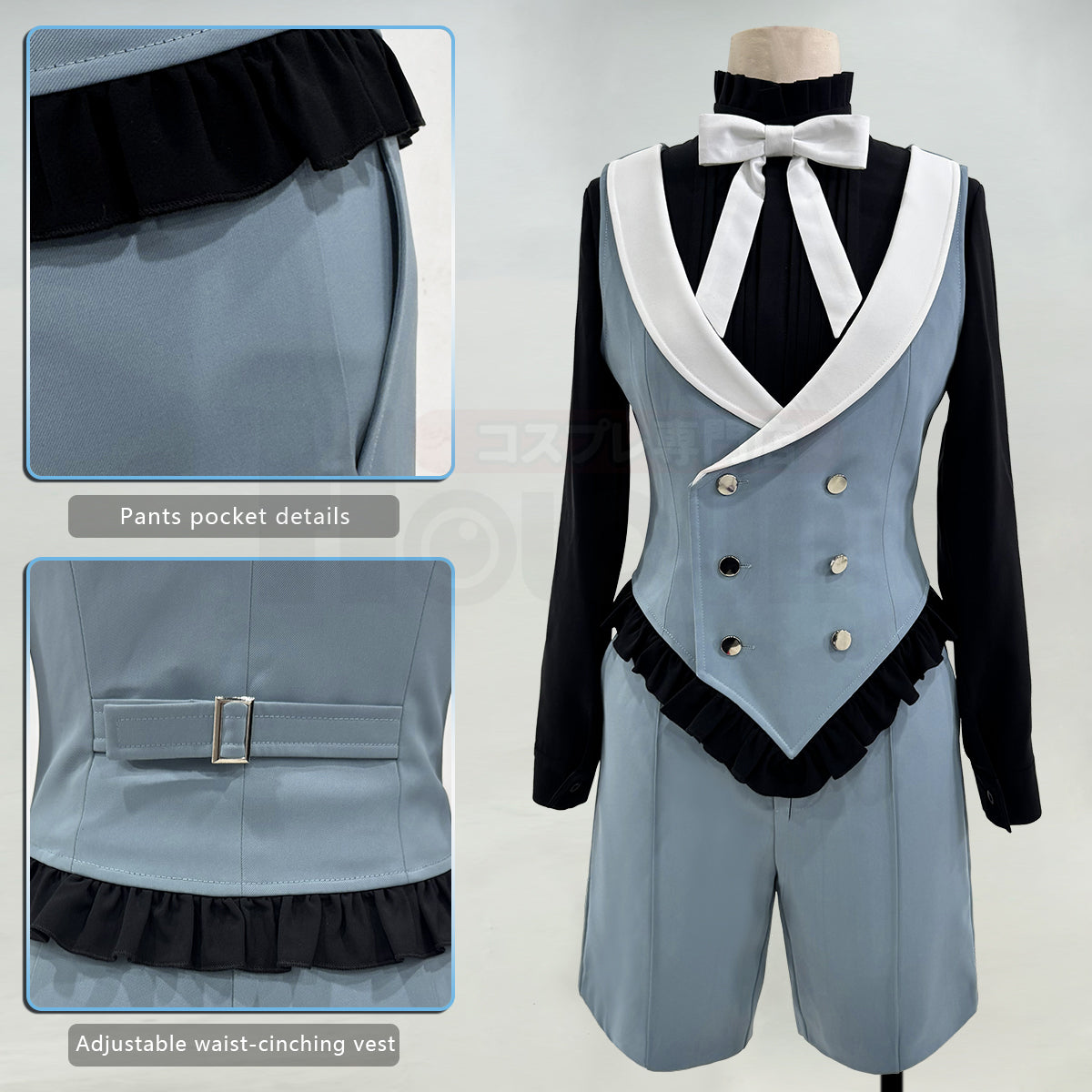 Pre-sale HOLOUN Anime Ciel Phantomhive Brother Cosplay Costume Coat Shorts Shirt Vest Animation Convention Halloween Christmas