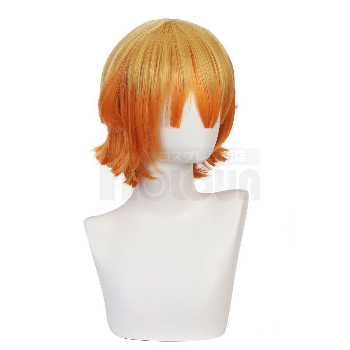 HOLOUN Anime Agatsuma Zenitsu Cosplay Wig Rose Net Synthetic Fiber Adjustable Size Heat Resistant Cap Comb Halloween Cos