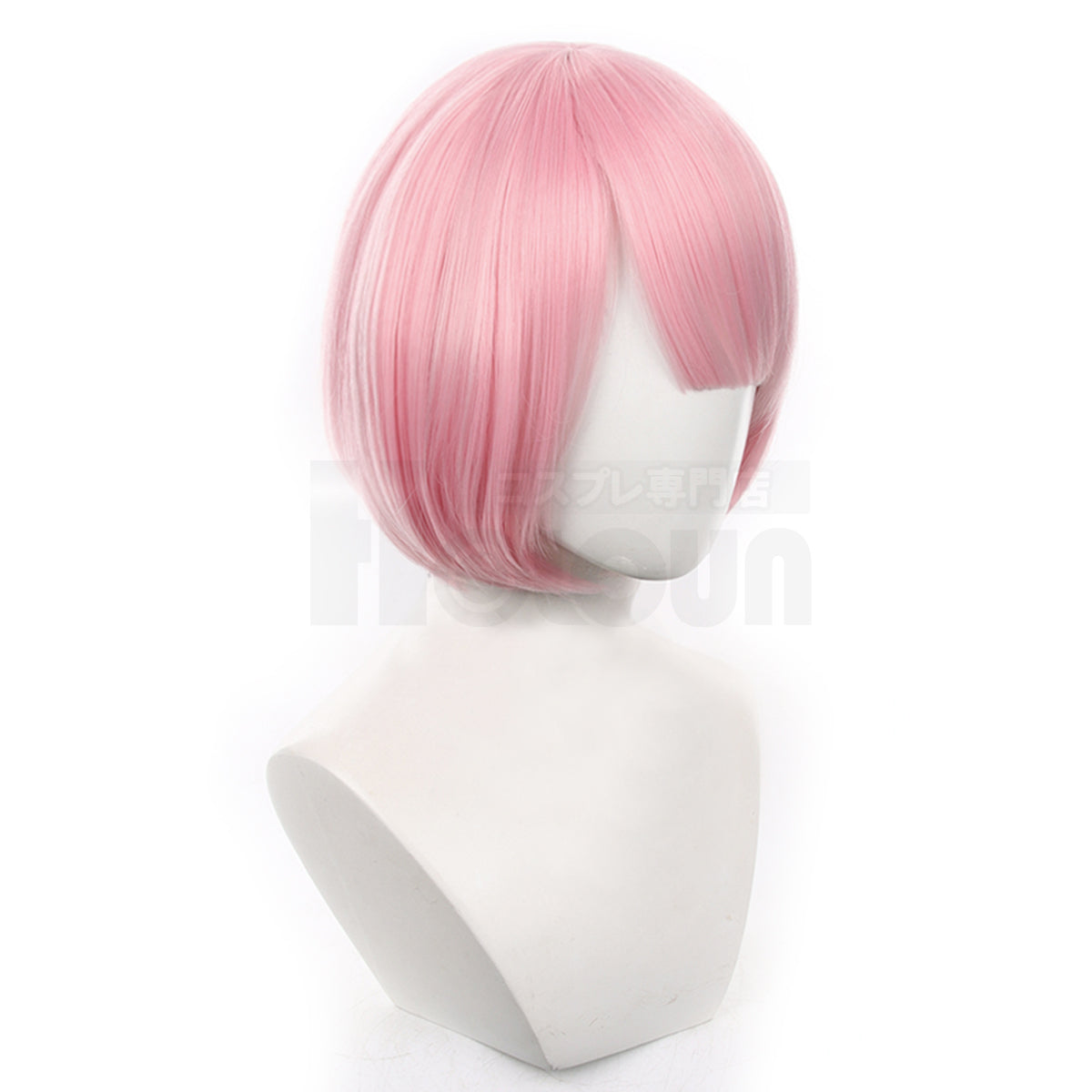 HOLOUN Re:Life In A Different World From Zero Anime Ram Cosplay Wig Rose Net Synthetic Fiber Adjustable Size Heat Resistant