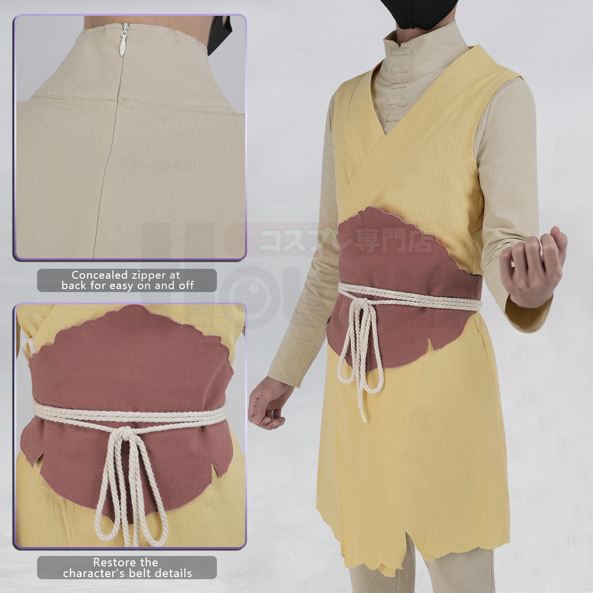 HOLOUN Dr.STONE Anime Asagiri Gen Cosplay Costume Pants Top Animation Convention 2025 Halloween Christmas Gift