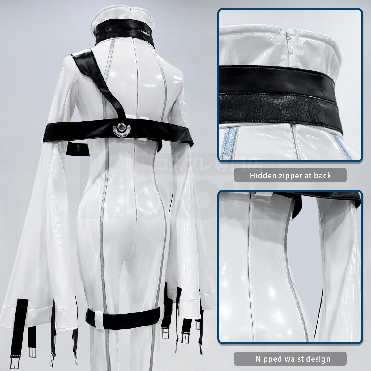 HOLOUN CODE GEASS Lelouch of the Rebellion Anime CC Cosplay Costume White Uniform Jumpsuit Strait-Jacket C.C. Halloween Gift