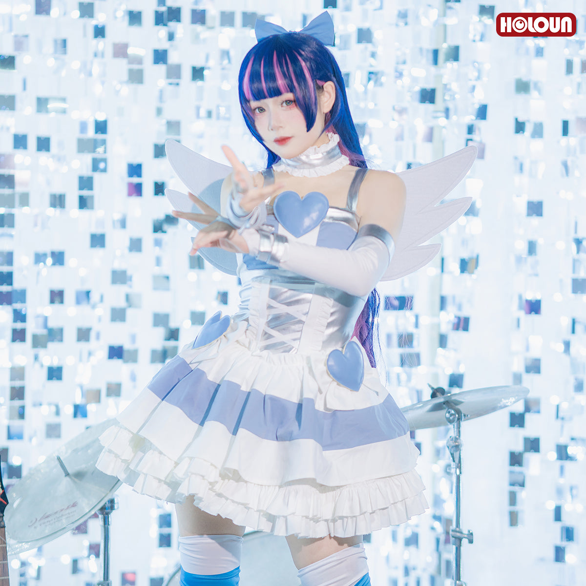 HOLOUN Panty & Stocking with Garterbelt Anime Stocking Anarchy Cosplay Costume Dress Cos Convention