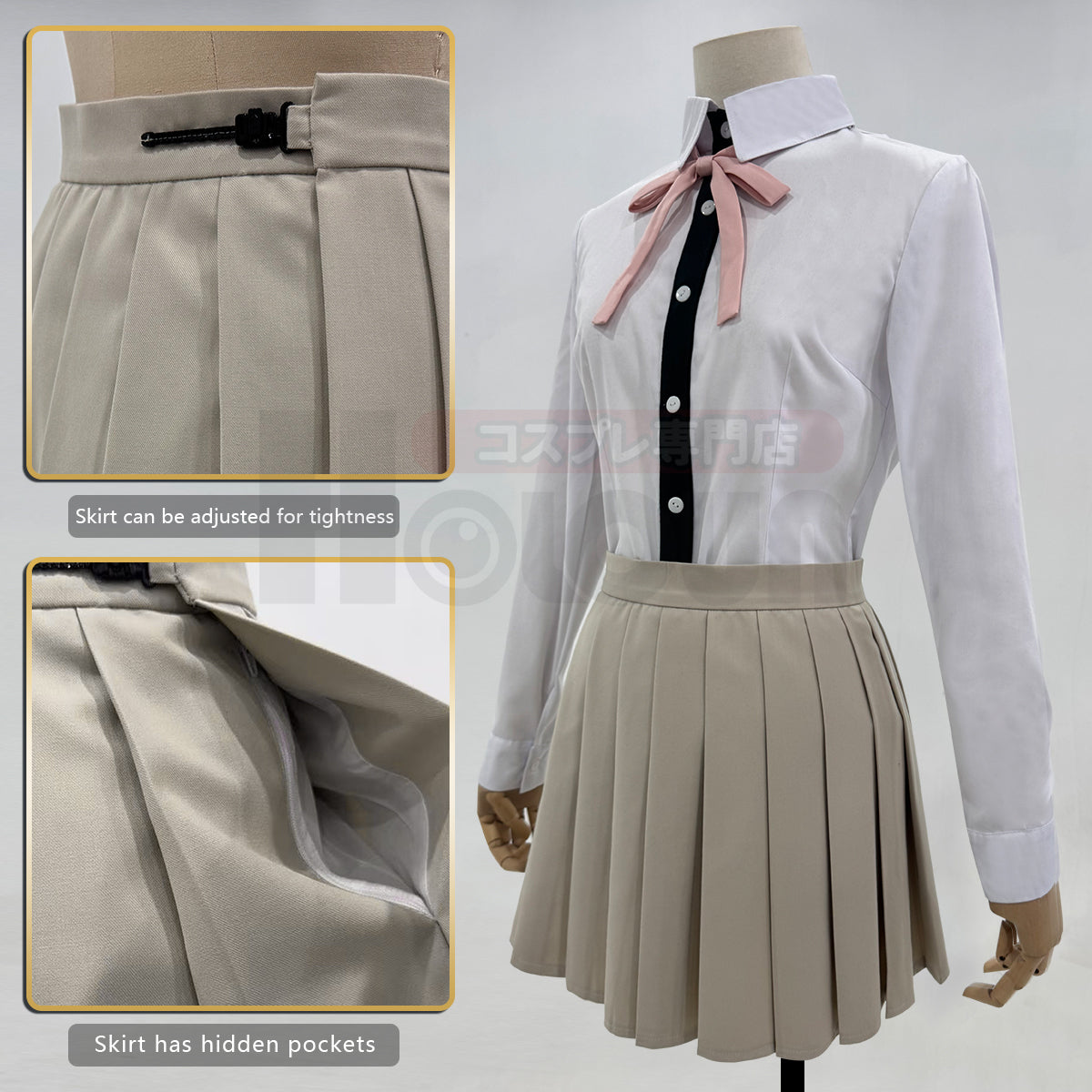 HOLOUN Danganronpa Game Nanami ChiaKi Cosplay Costume Embroidery Coat Shirt Skirt Hair Clip School Uniform Cos Convention