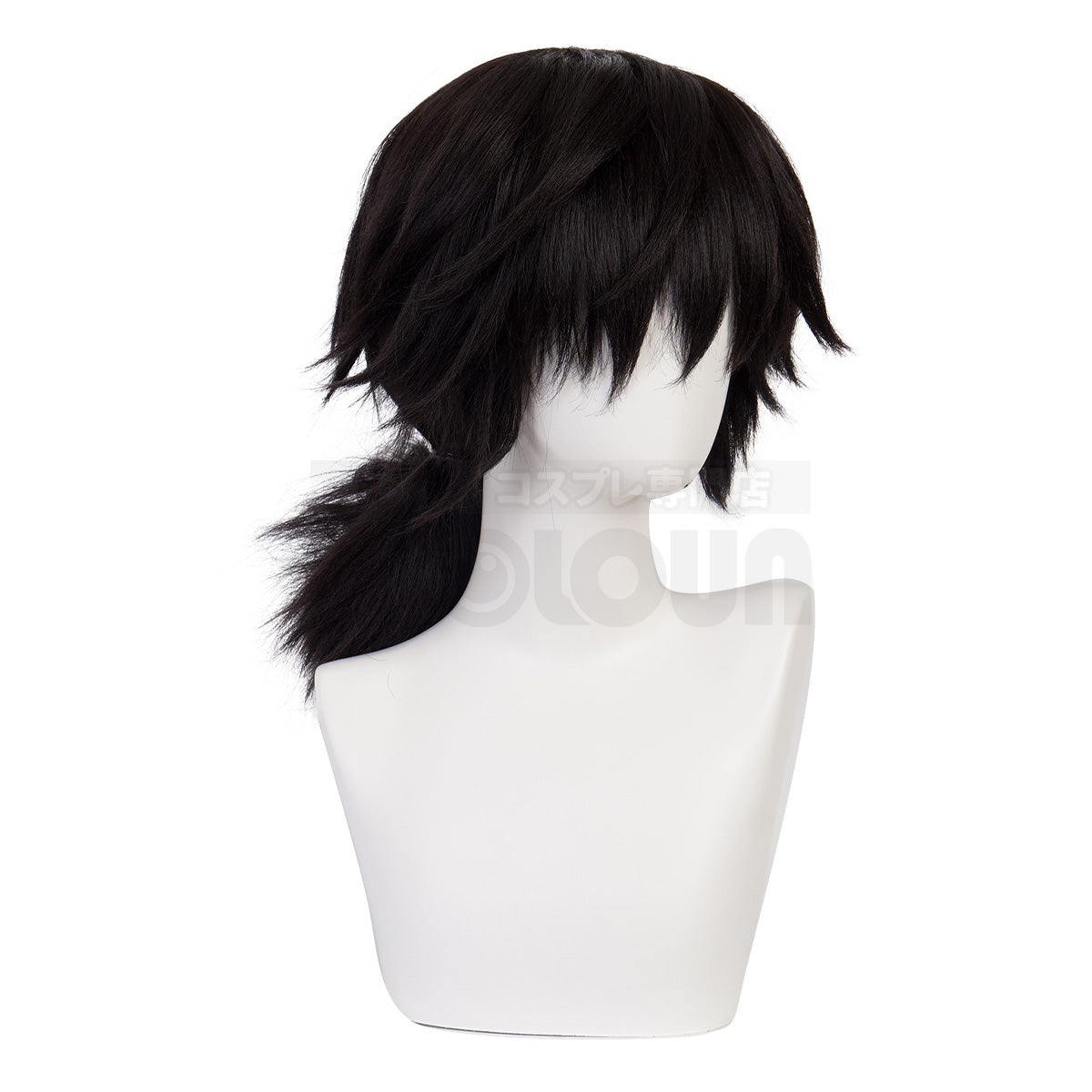 HOLOUN Anime Tomioka Giyuu Cosplay Wig Rose Net Synthetic Fiber Adjustable Size Heat Resistant Cap Comb Halloween Cos