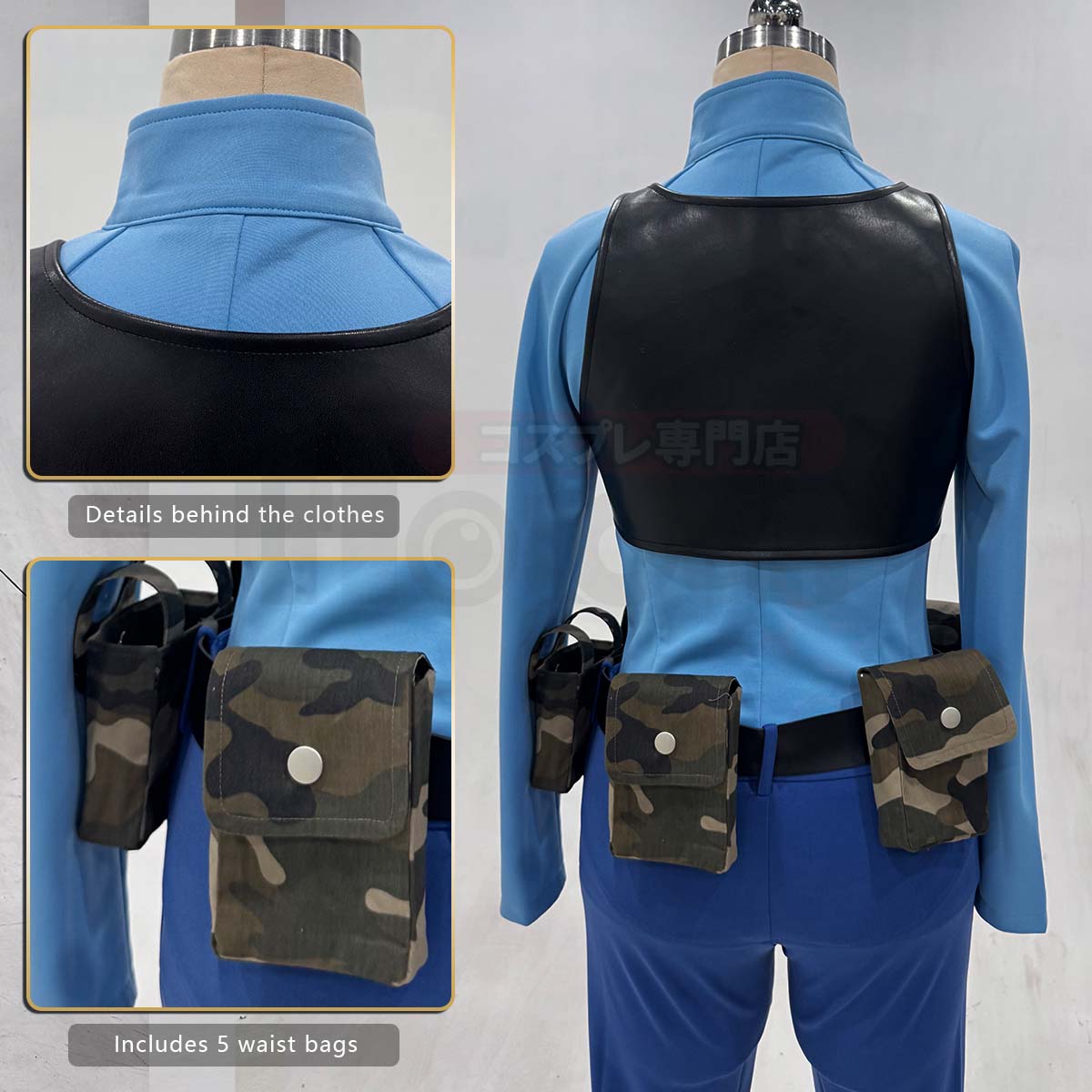 Pre-sale HOLOUN Zoo Movie Judith Hopps Cosplay Costume Black Faux Leather Vest Shirt Pants Gloves Bags Halloween Christmas Convention