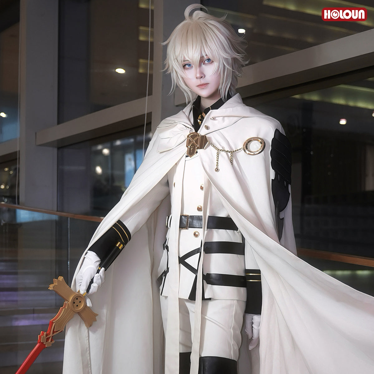 HOLOUN Seraph Of The End Anime Mikaela Hyakuya Cosplay Costume Cloak Jacket Pants Shirt Halloween Christmas Convention