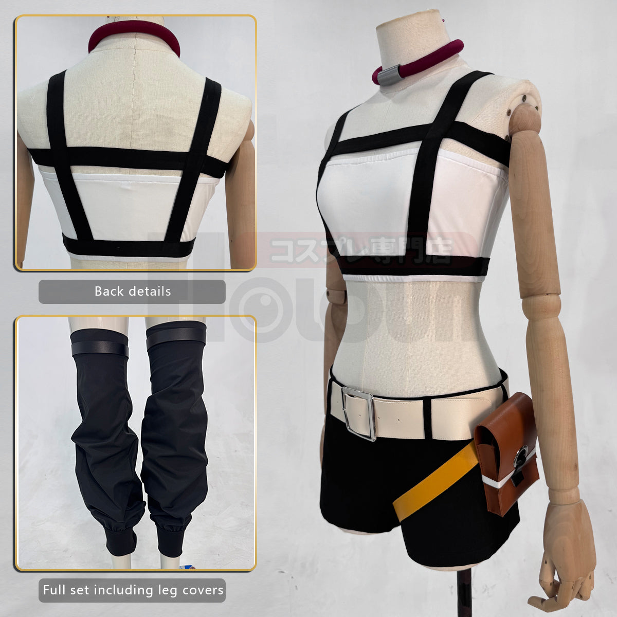 HOLOUN Gachiakuta Anime Riyo Cosplay Costume Convention Halloween Christmas Embroidery Top Vest Short Backpack Waist Bag