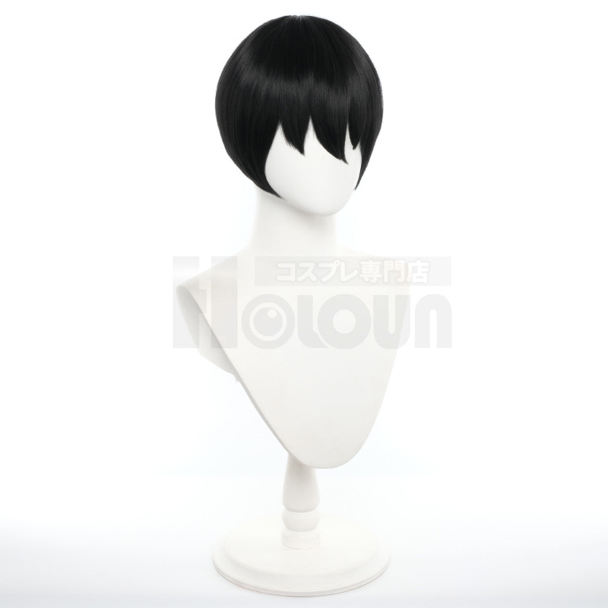 HOLOUN Ranma 1/2 Anime Ranma Saotome Cosplay Wig Black Rose Net Synthetic Fiber Adjustable Size Heat Resistant Comb Halloween