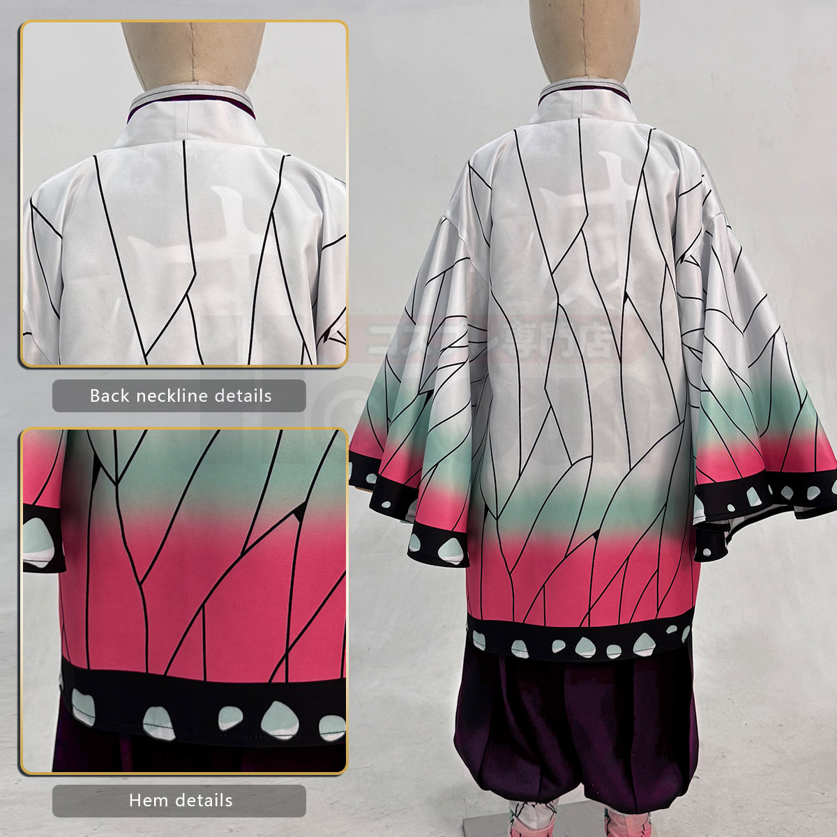 Pre-sale HOLOUN Anime Tomioka Giyuu Kochou Shinobu Agatsuma Zenitsu Kamado Tanjirou Cosplay Costume  Kid Child Haori Top Pants Halloween Christmas