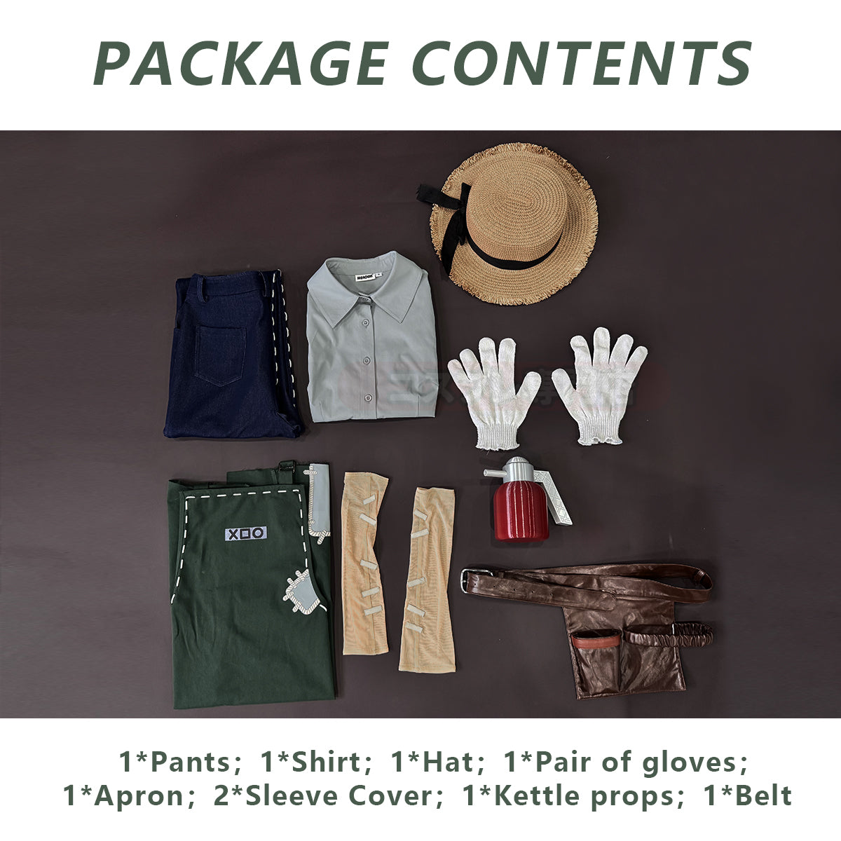 Pre-sale HOLOUN Identity V Game Emma Woods Gardener Cosplay Costume Halloween Convention Christmas Shirt Pants Apron Hat Gloves