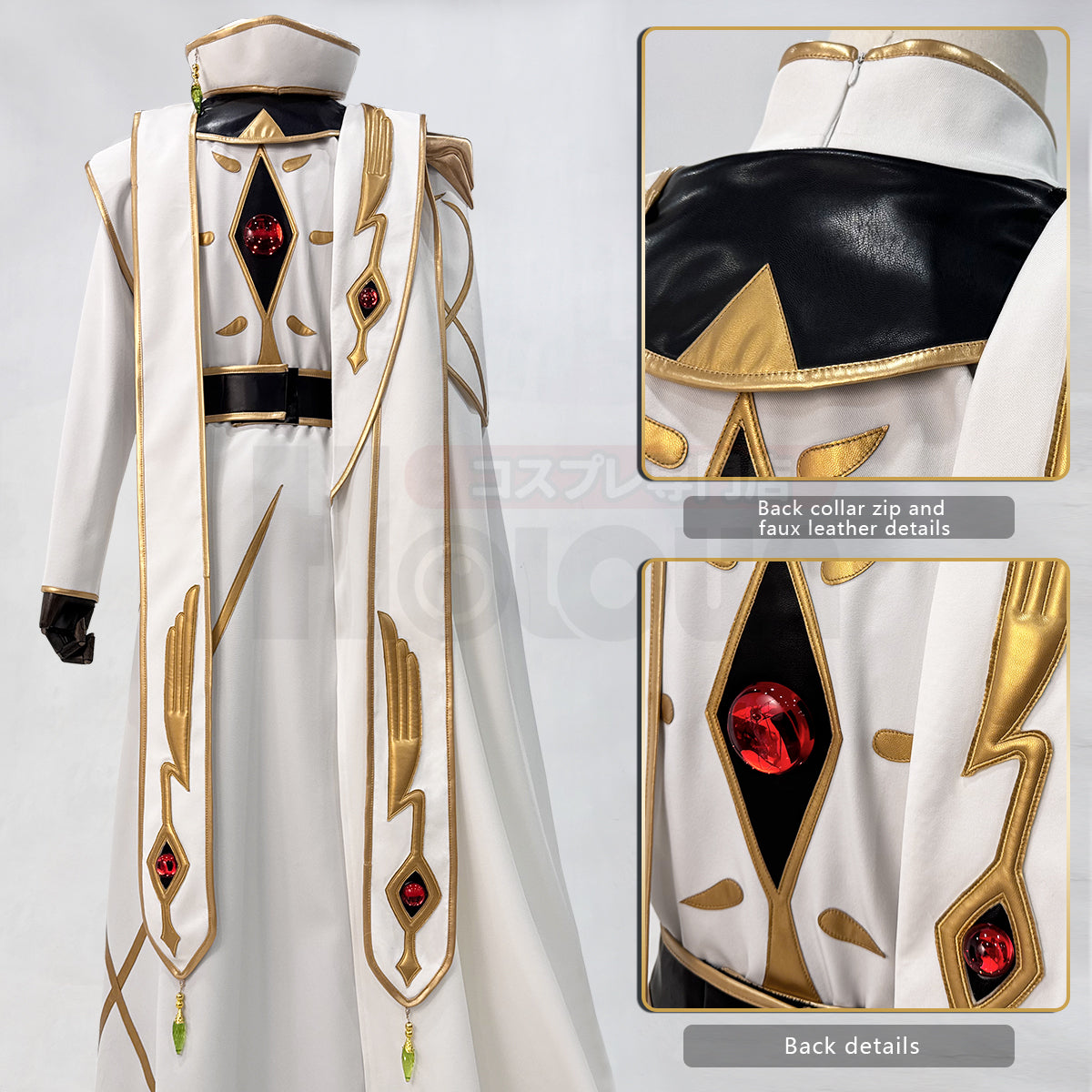 HOLOUN Code Geass Lelouch of the Rebellion Anime Lelouch Lamperouge Cosplay Costume Emperor Uniform Unisex Cos Convention Gift