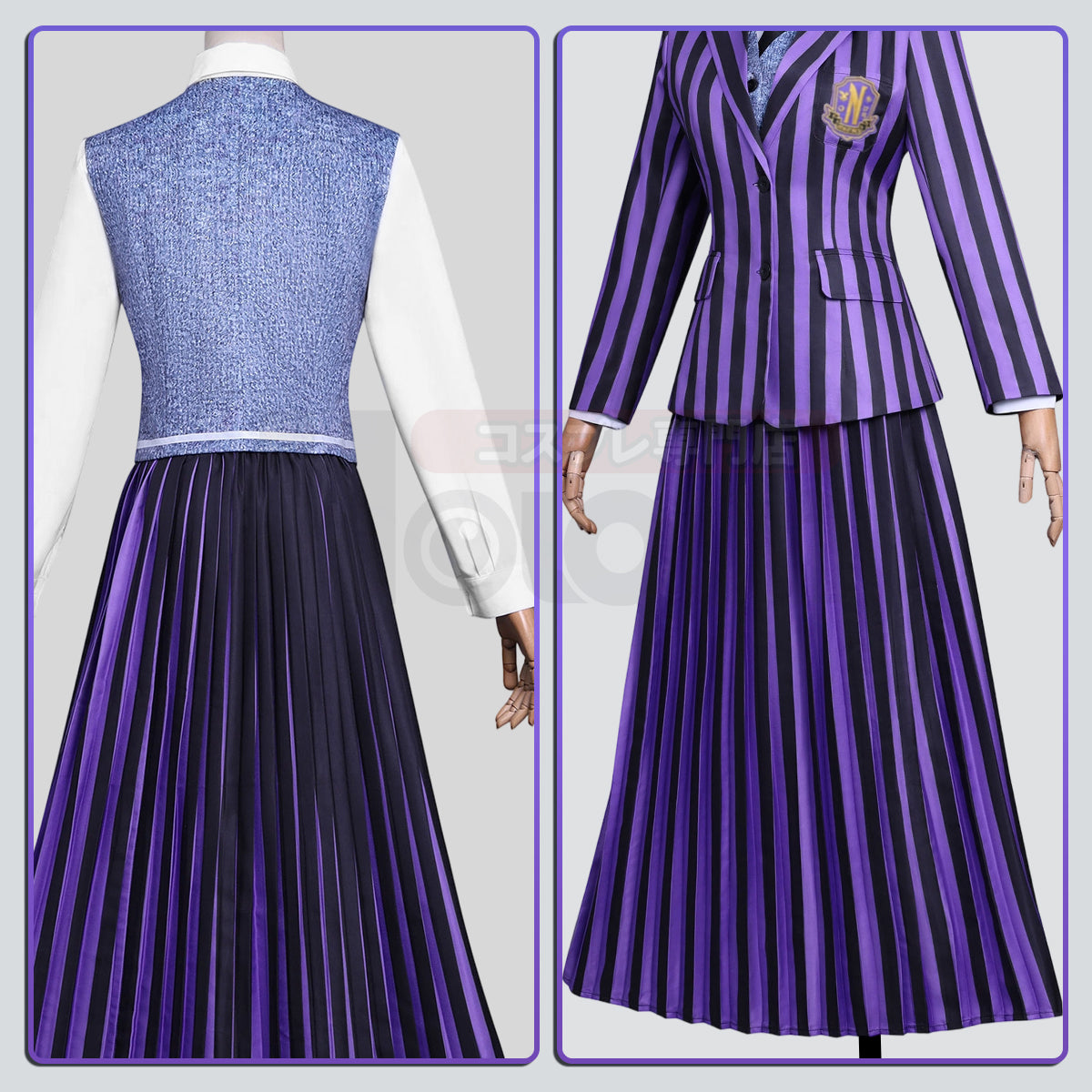 HOLOUN Enid Sinclai Bianca Barclay Cosplay Costume Striped School Uniform Skirt Sweater Embroidery Suit Halloween Christmas