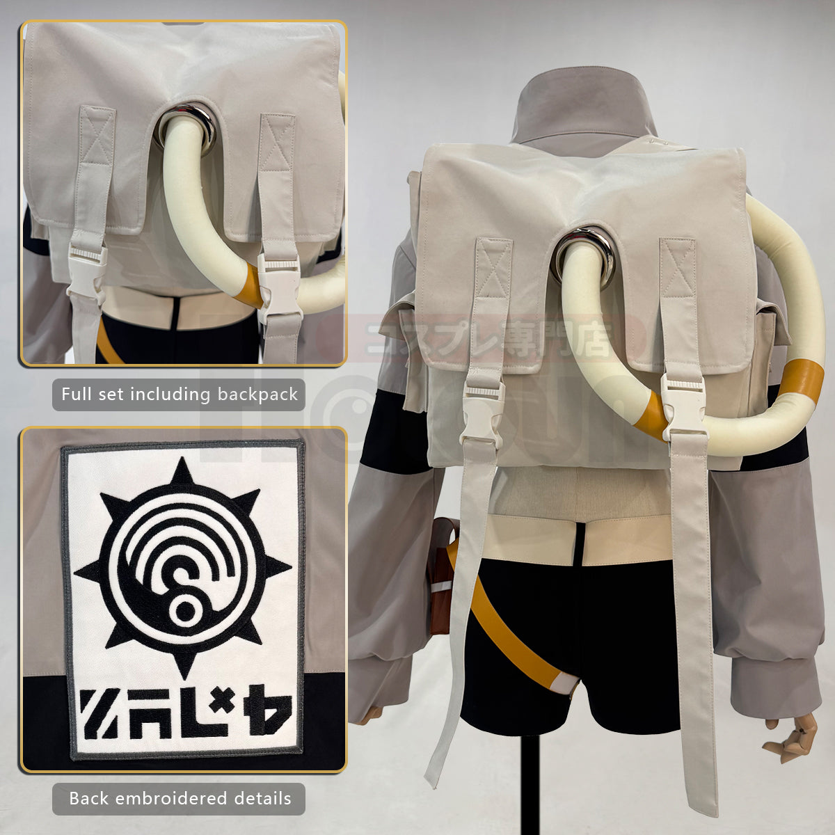 HOLOUN Gachiakuta Anime Riyo Cosplay Costume Convention Halloween Christmas Embroidery Top Vest Short Backpack Waist Bag