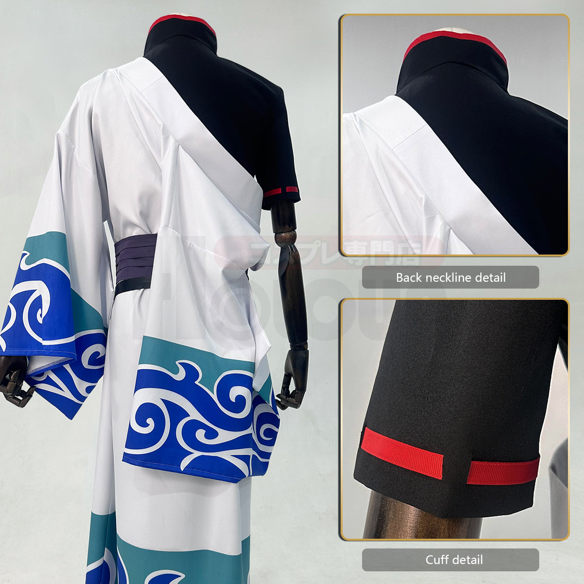 HOLOUN Gintama Anime Sakata Gintoki Cosplay Costume Wig Kimono Top Pants Cos Convention Halloween Christmas Gift