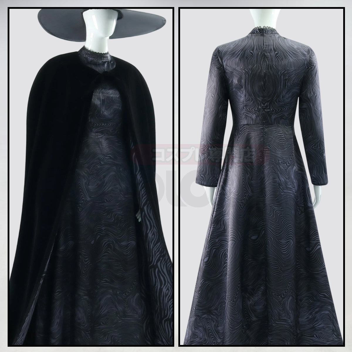 HOLOUN Film Elphaba Cosplay Costume Black Cape Dress Hat Stockings Animation Convention Halloween Christmas Gift