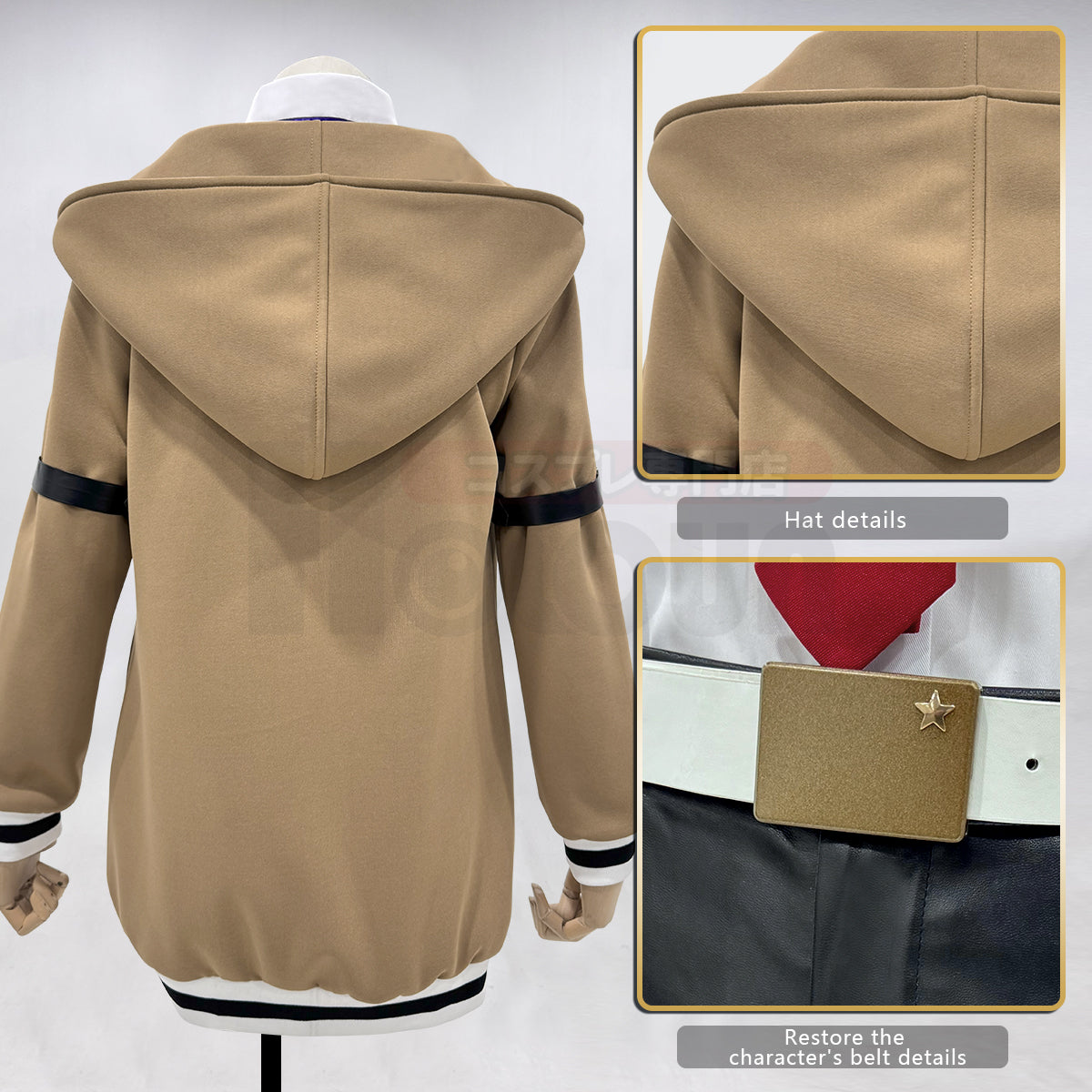 HOLOUN Steins Gate Anime Makise Kurisu Cosplay Costume Shirt Coat Shorts Tie Belt Arm Straps Daily Wear Cos Convention Gift