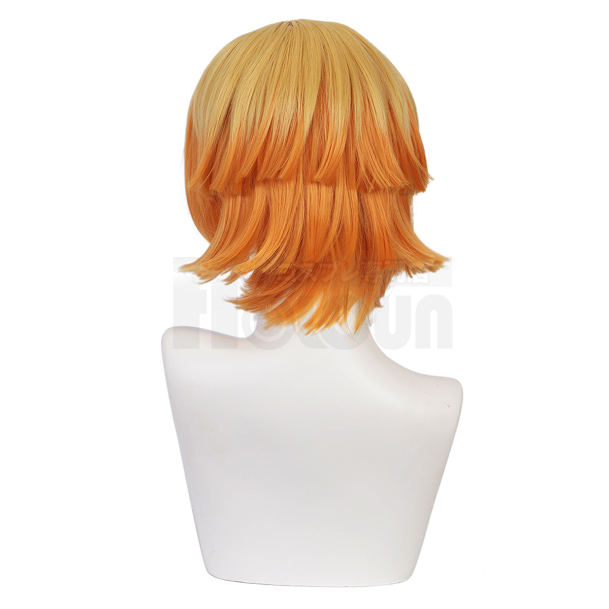 HOLOUN Anime Agatsuma Zenitsu Cosplay Wig Rose Net Synthetic Fiber Adjustable Size Heat Resistant Cap Comb Halloween Cos