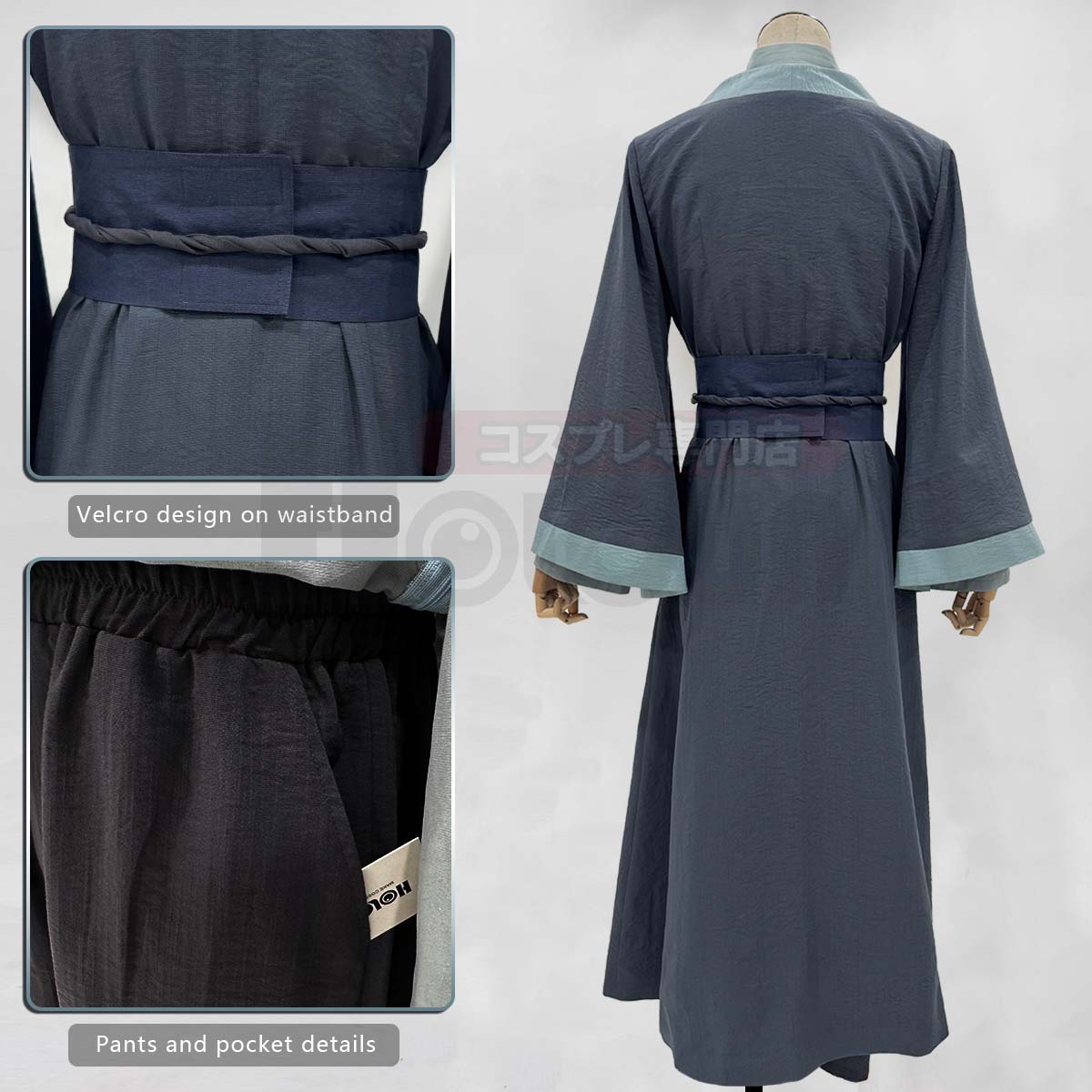 Pre-sale HOLOUN Xiao Hei Anime Wuxian Infinity Cosplay Costume Coat Top Pants Belt Animation Convention Halloween Christmas Gift