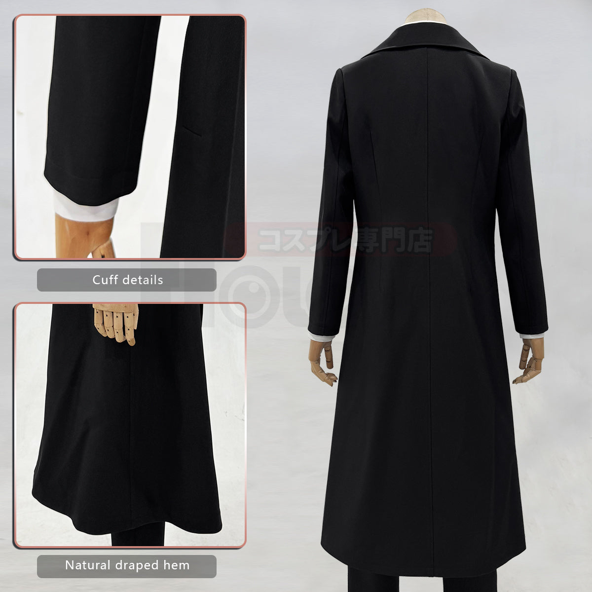 Pre-sale HOLOUN Chainsaw Anime Makima Cosplay Costume Wig White Shirt Black Coat Pant Tie Halloween Christmas Convention Daily Wear