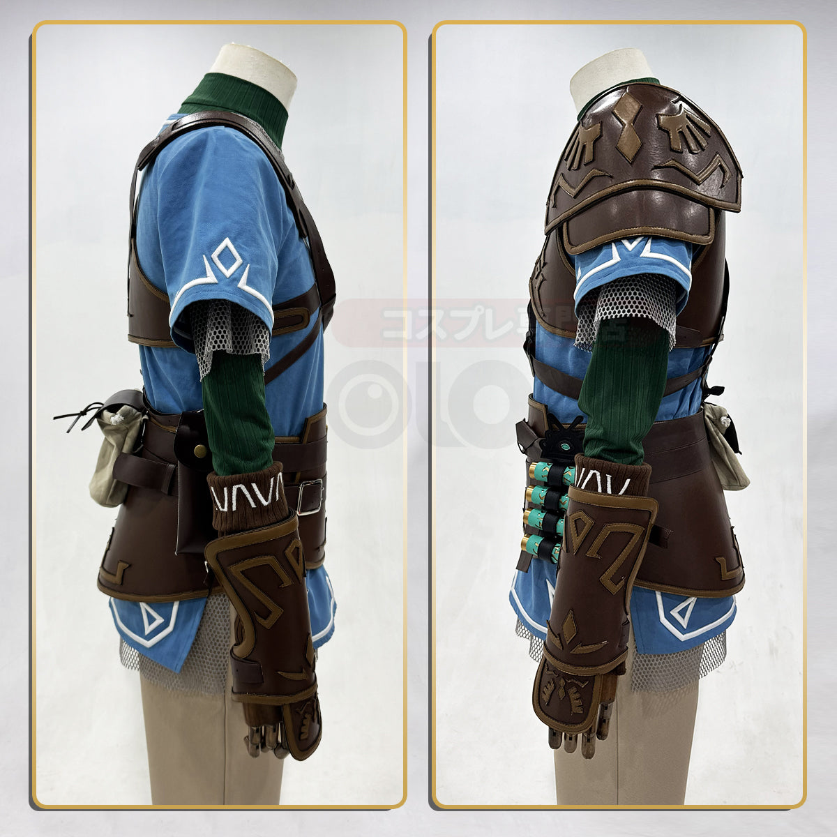 Pre-sale HOLOUN Game Link Cosplay Costume Wig Faux Leather Accessories Top Pants Halloween Christmas Convention Gift