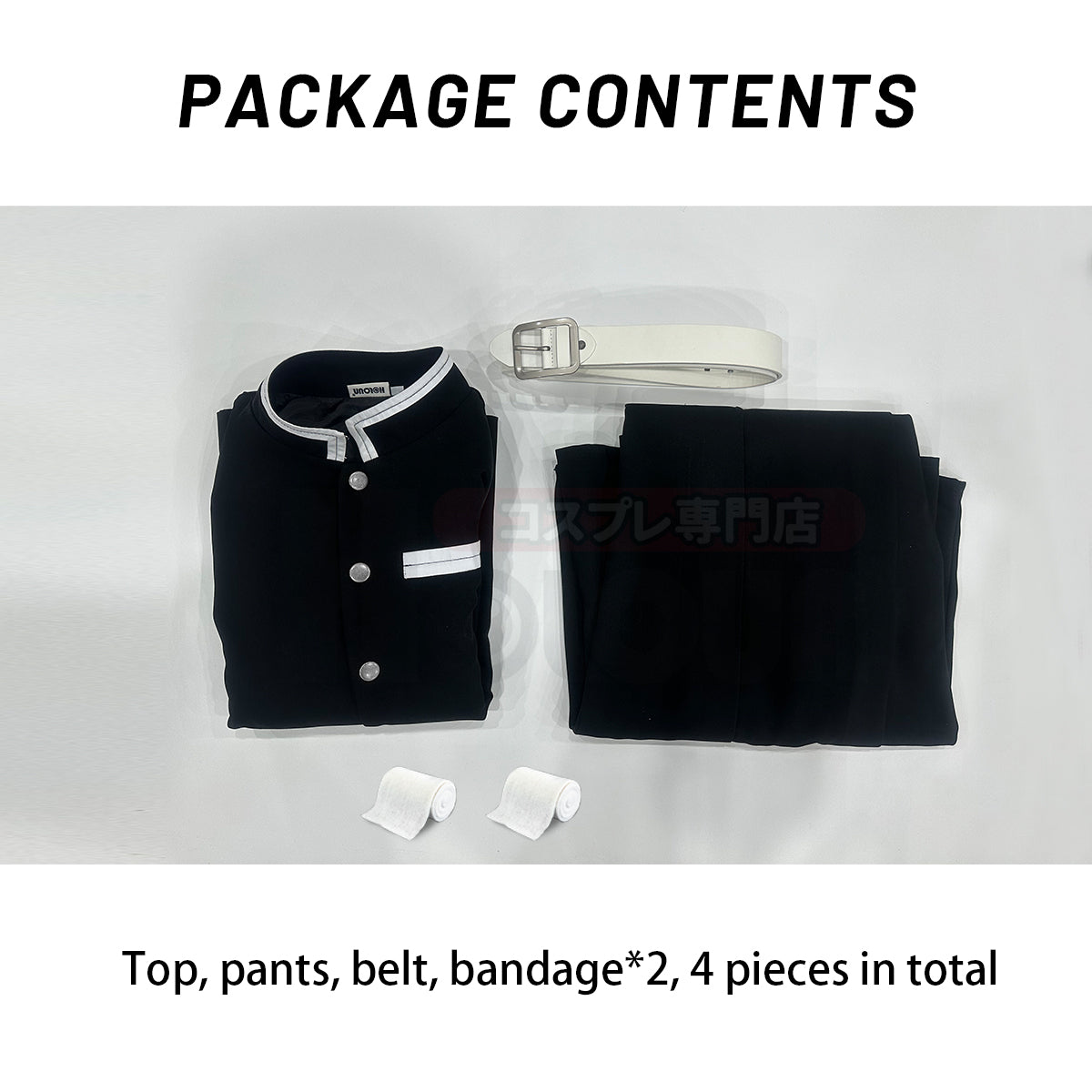 HOLOUN Anime Kamado Tanjirou Agatsuma Zenitsu Cosplay Costume Embroidery Black Team Uniform Elastic Pants Belt Cos Halloween