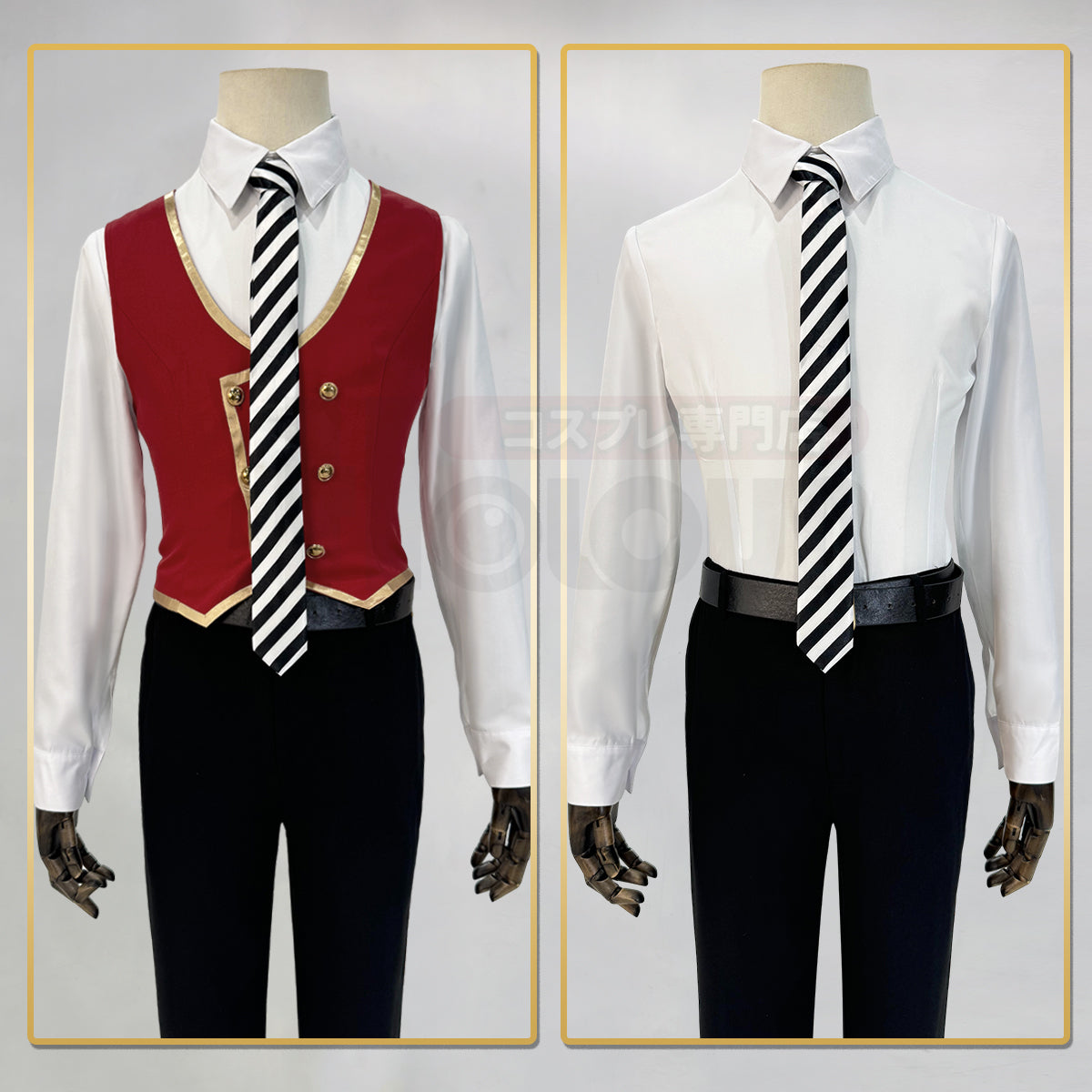 HOLOUN Twisted Wonderland Game ‌Scarabia Cosplay Costume School Uniform Suit Vest Shirt Tie