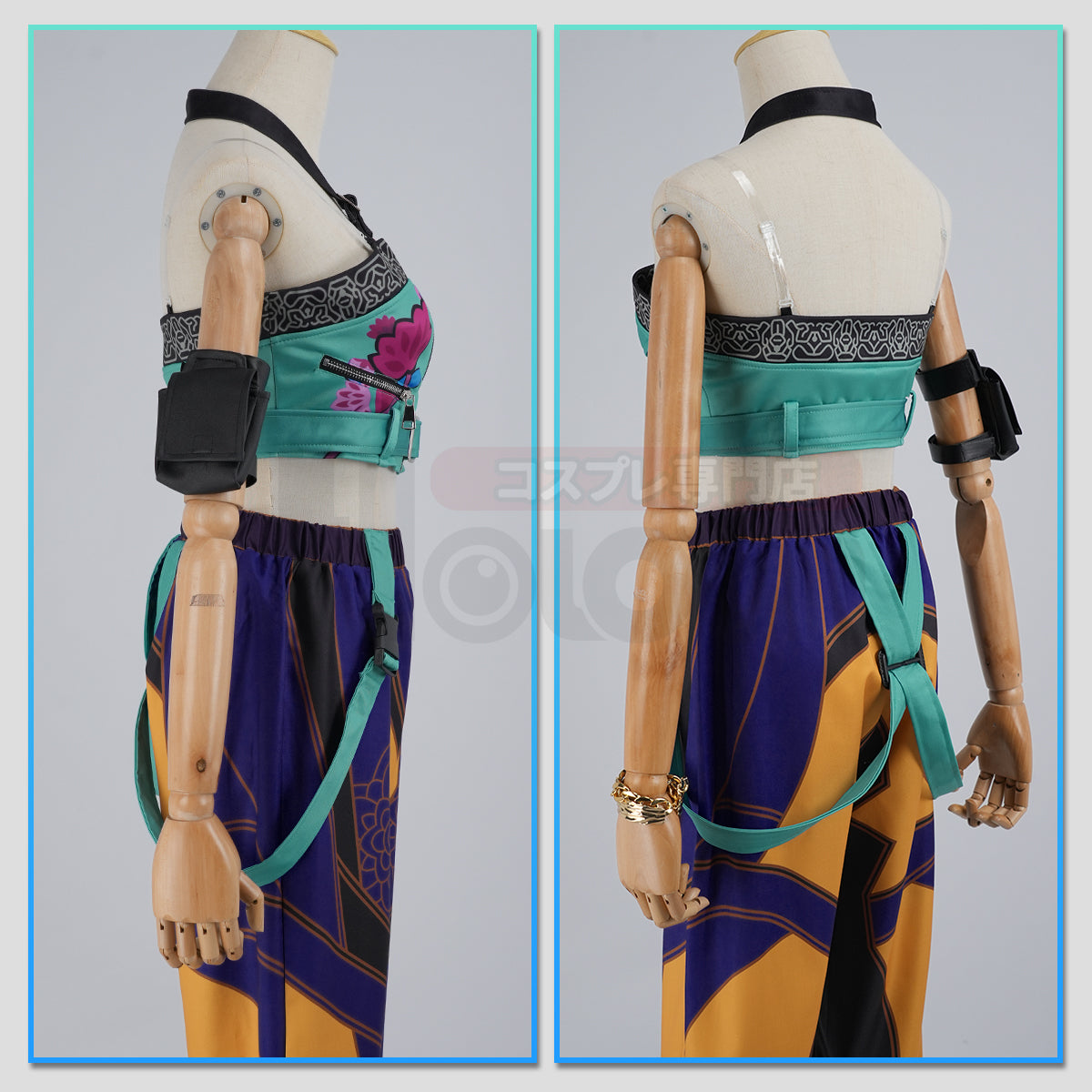 HOLOUN KPop Demon Hunters Anime Zoey Cosplay Costume Pants Top Animation Convention  Halloween Christmas