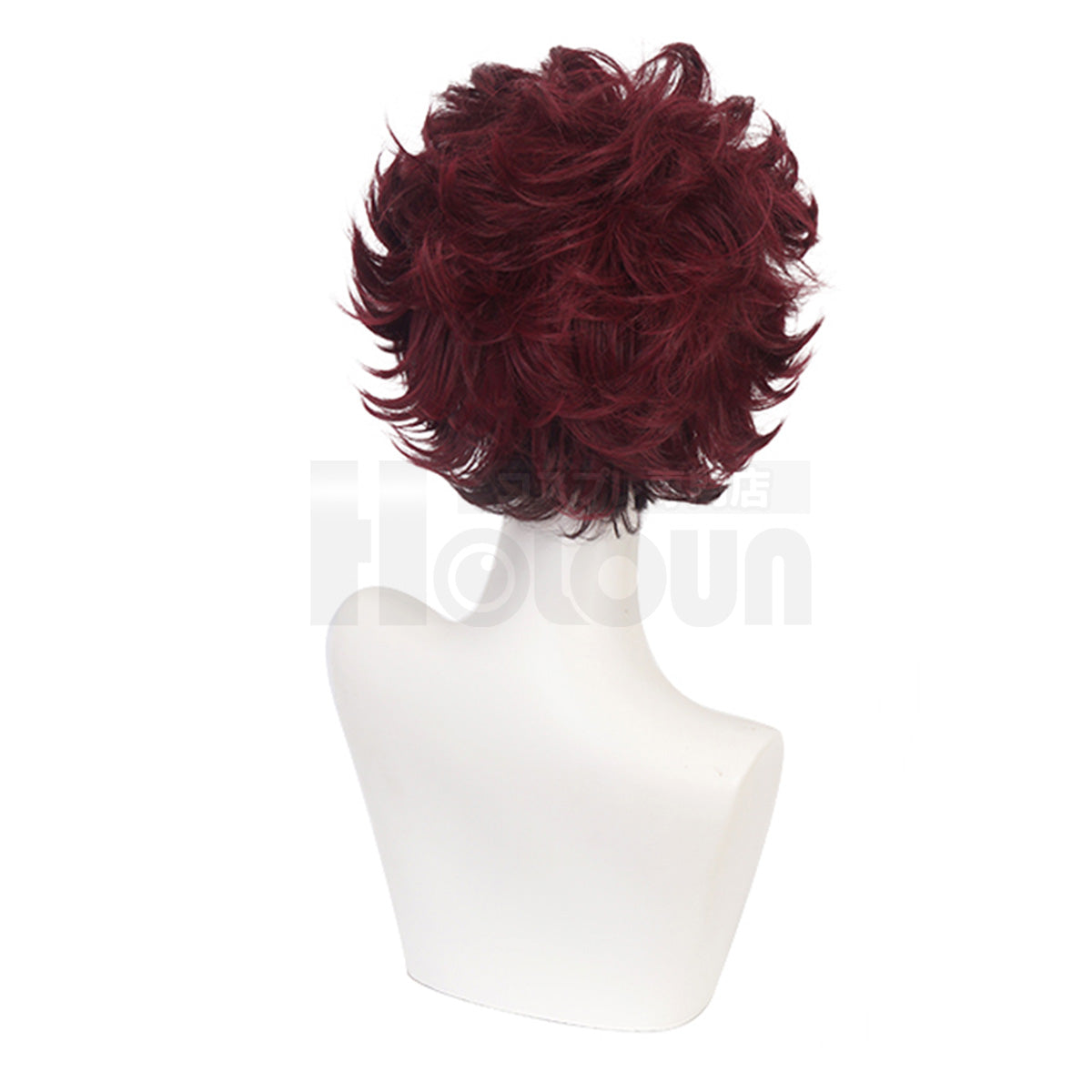 HOLOUN Anime Kamado Tanjiro Cosplay Wig Rose Net Synthetic Fiber Adjustable Size Heat Resistant Cap Comb Halloween Cos