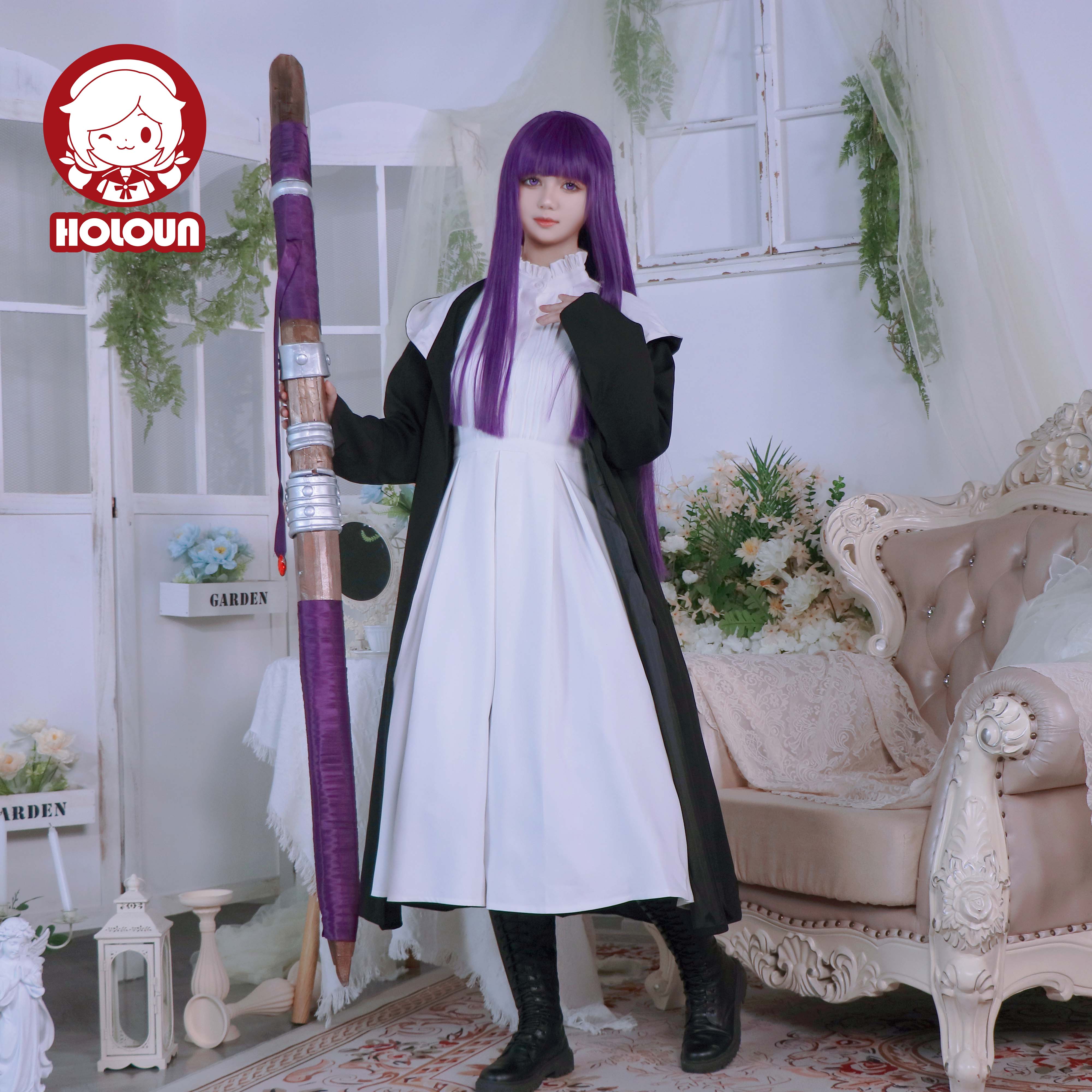 HOLOUN Frieren Beyond Journey's End Anime Fern Cosplay Costume Wig Cloak Coat Dress Christmas Gift