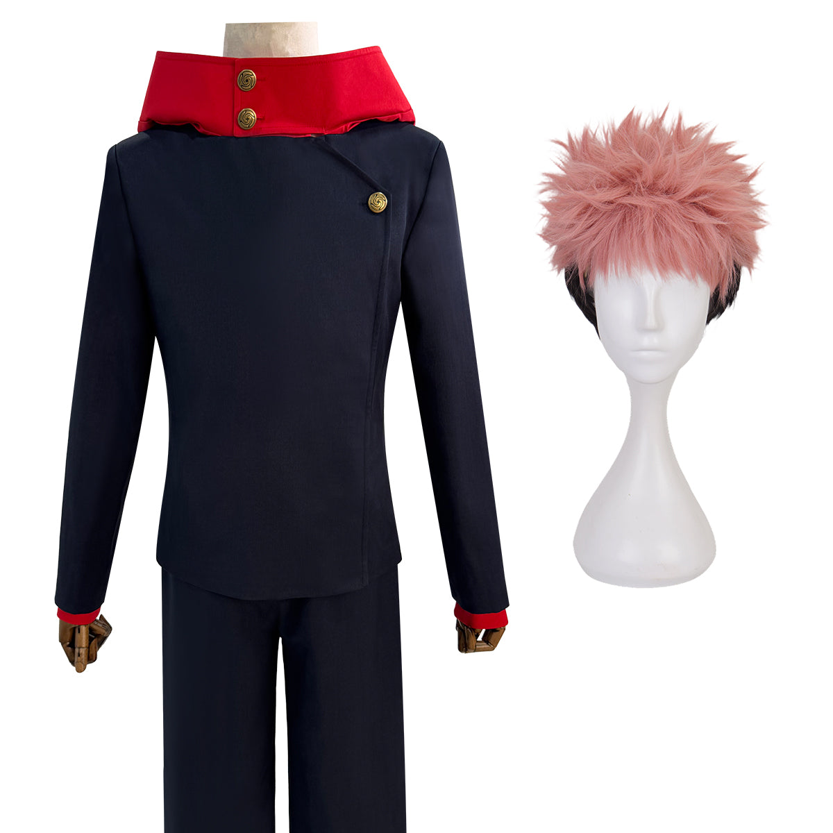 HOLOUN Anime Itadori Yuji  Yuta Okkotsu Cosplay Costume Wig Jacket Pants Upgraded version Halloween Christmas Convention Gift