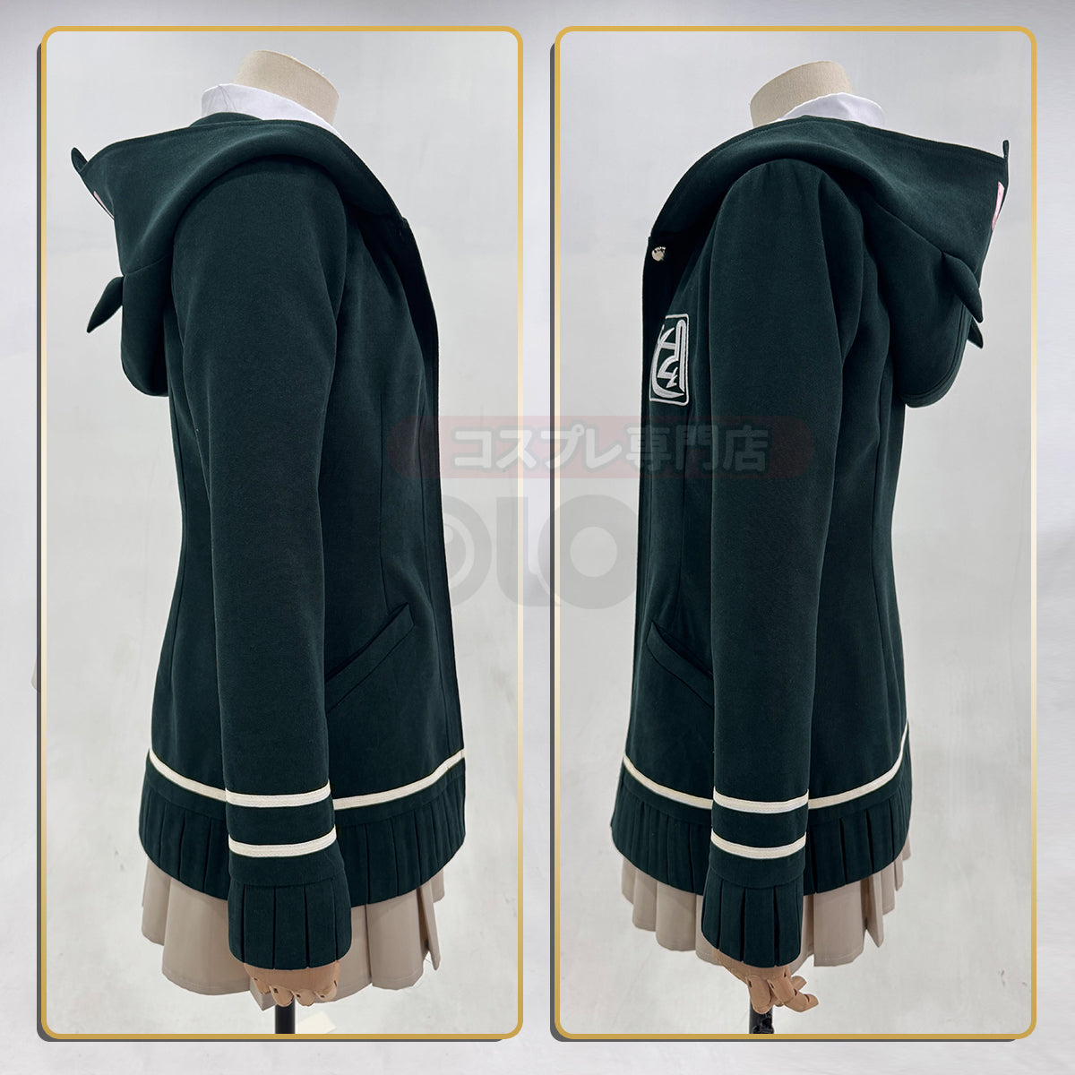 HOLOUN Danganronpa Game Trigger Happy Havoc Nanami ChiaKi Cosplay Costume Coat Shirt Skirt Hair Clip School Uniform Cos