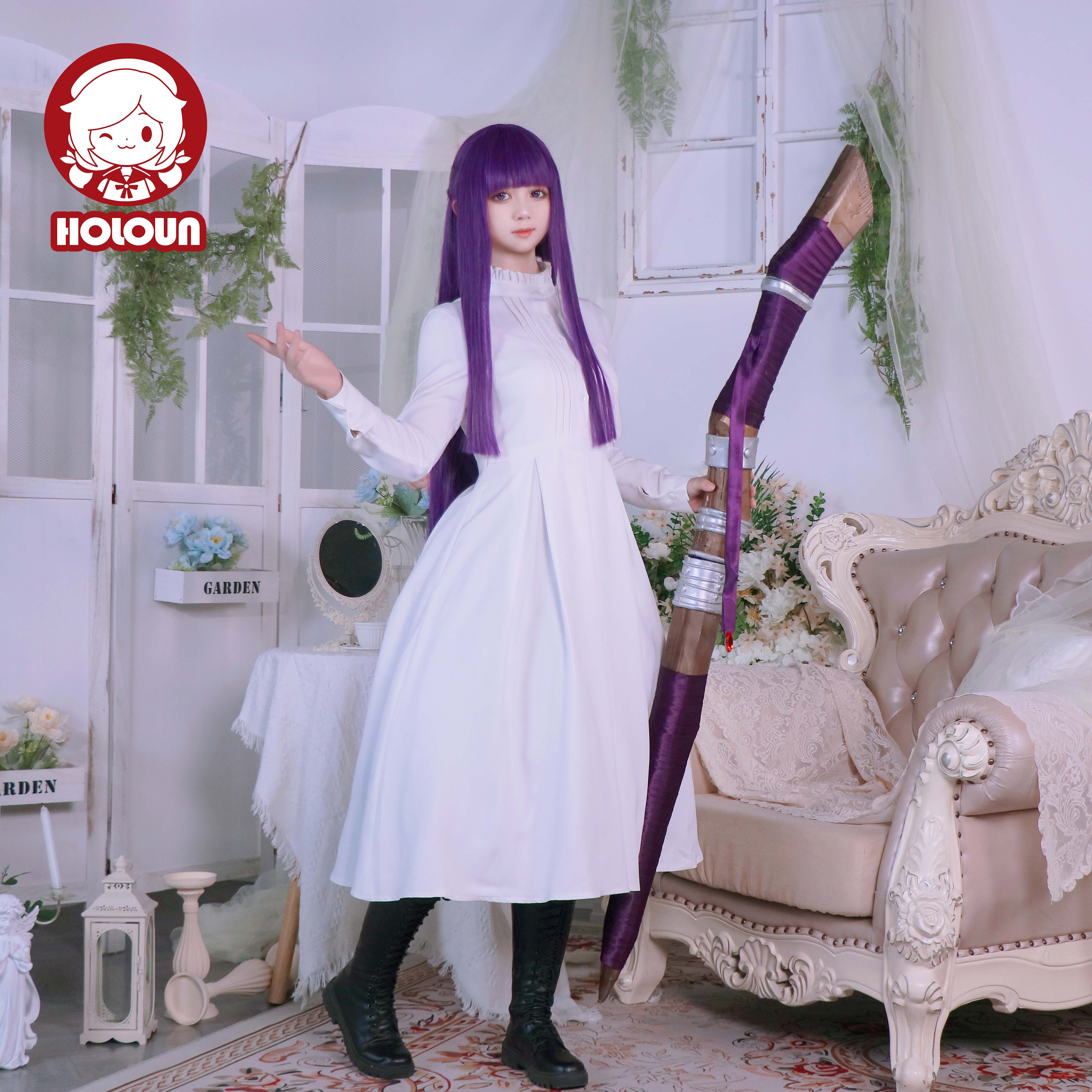 HOLOUN Frieren Beyond Journey's End Anime Fern Cosplay Costume Wig Cloak Coat Dress Christmas Gift