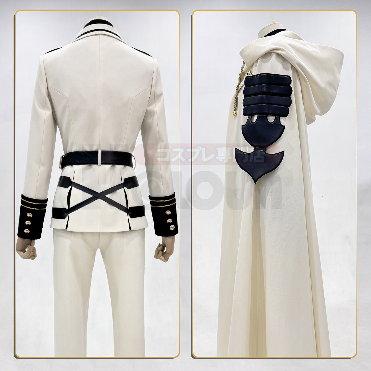 Pre-sale HOLOUN Seraph Of The End Anime Mikaela Hyakuya Cosplay Costume Cloak Jacket Pants Shirt Halloween Christmas Convention